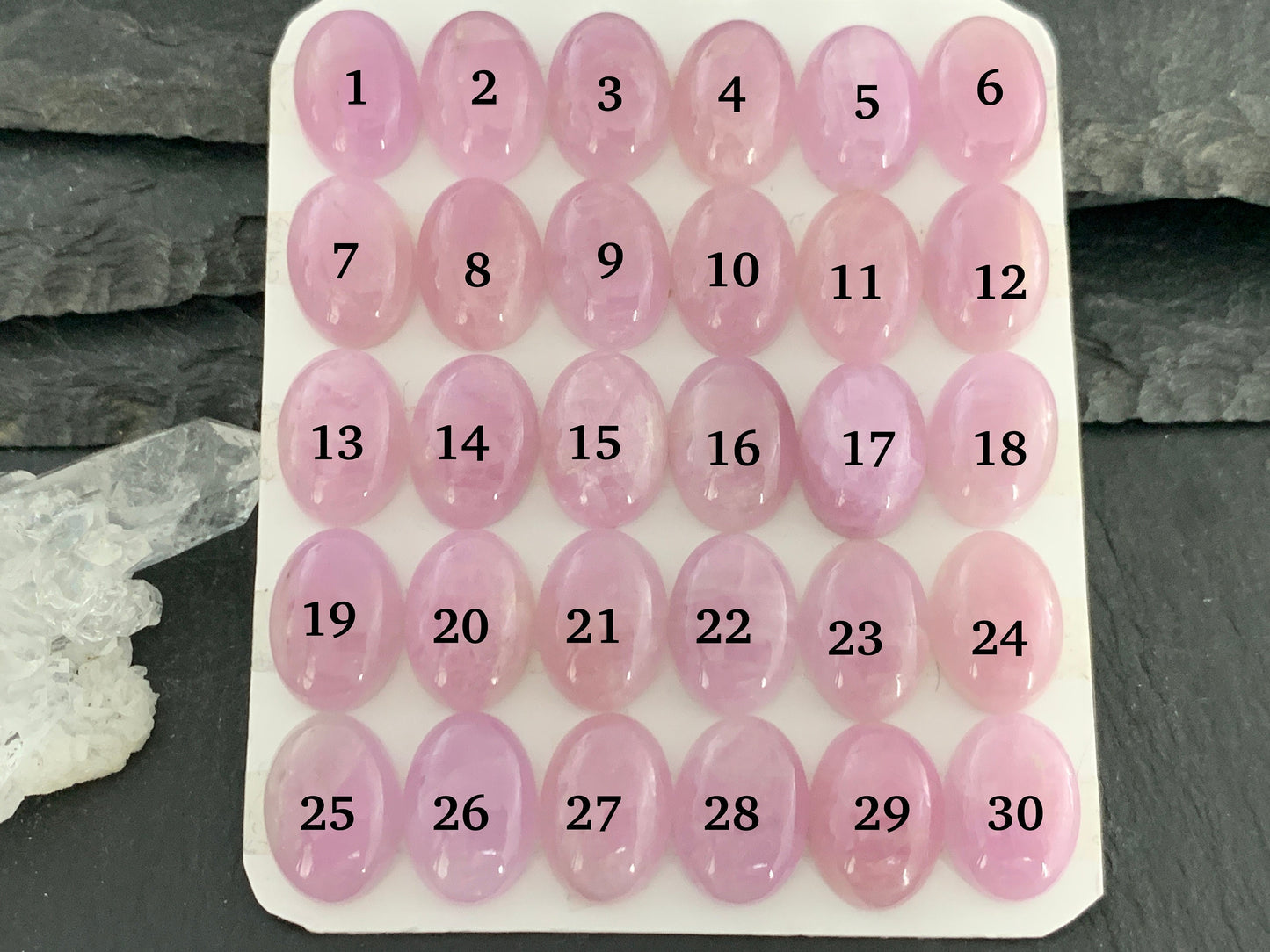 Kunzite oval 10x14mm cabochon - Calibrated Cabochons