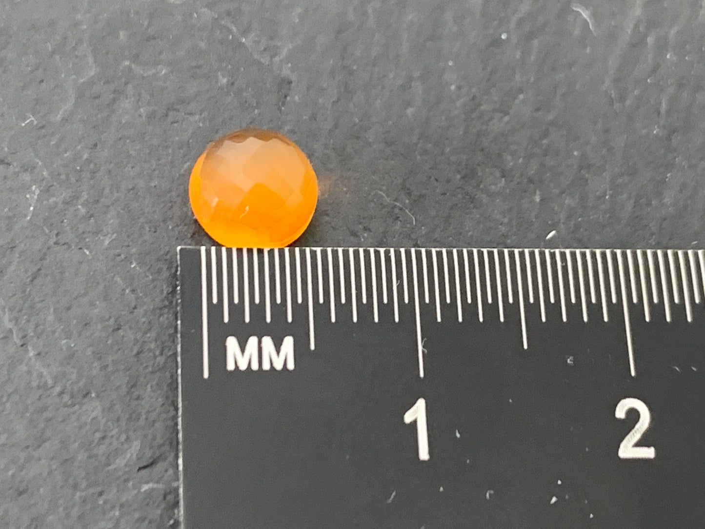 Faceted Carnelian round 6mm Cabochon
