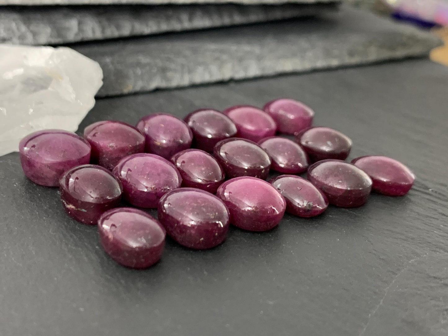 Ruby cabochon 12-13mm long