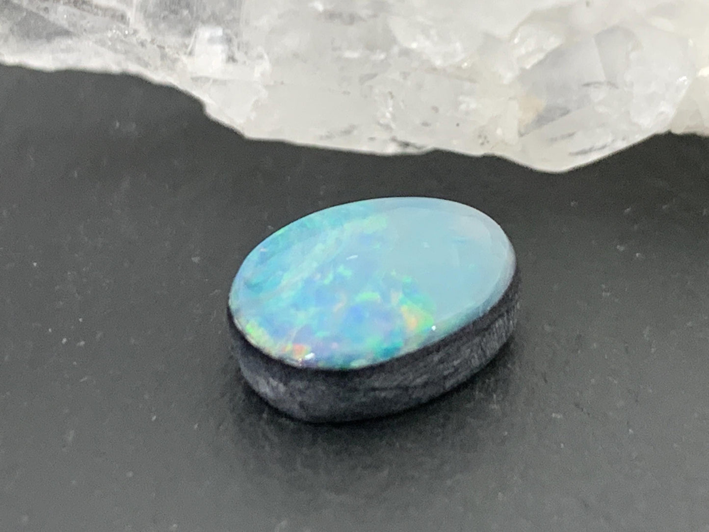 Australian Opal Doublet 8x11x4mm cabochon