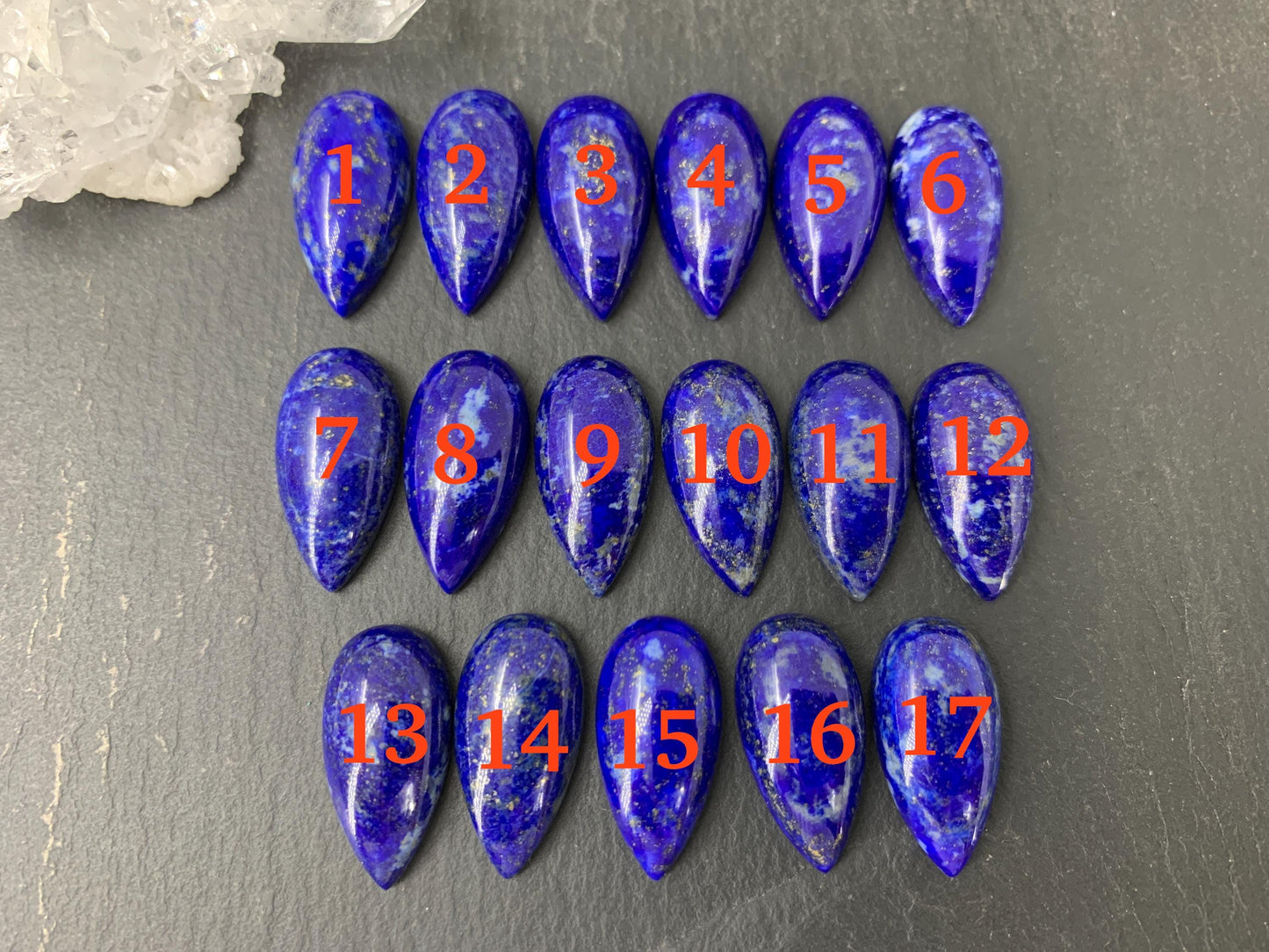 Lapis Lazuli pear 10x20mm cabochon