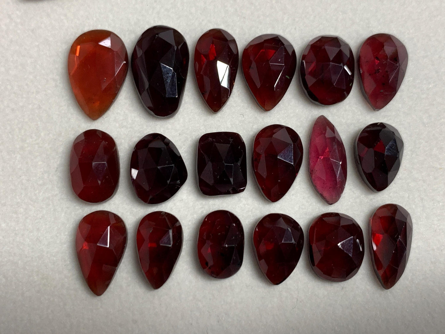 Faceted Garnet 11-16mm cabochon