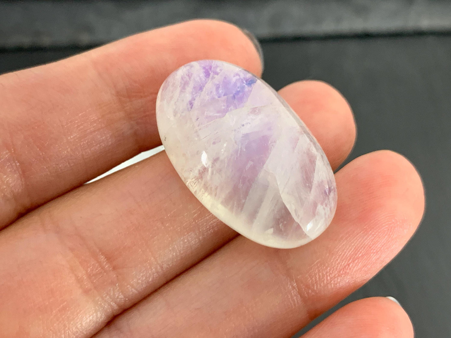 Rainbow Moonstone oval 29x18x8mm cabochon