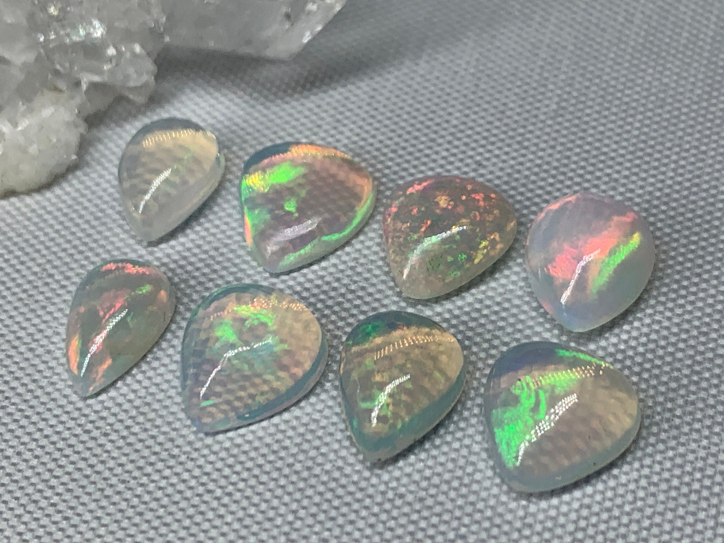 Ethiopian Opal pear 10mm long cabochon