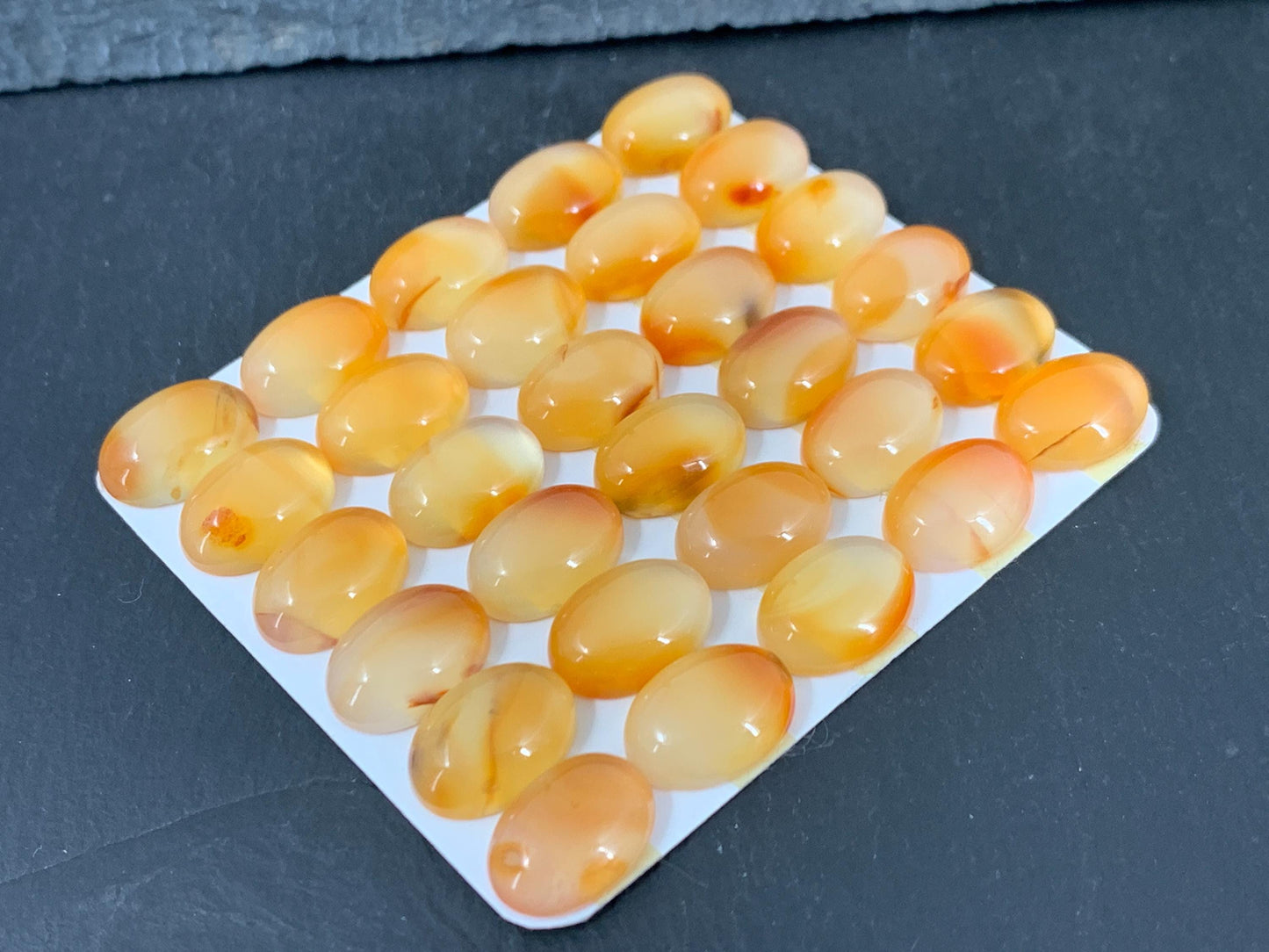Carnelian Cabochon – Natural Orange Oval Gemstone 10x14mm Calibrated Stone