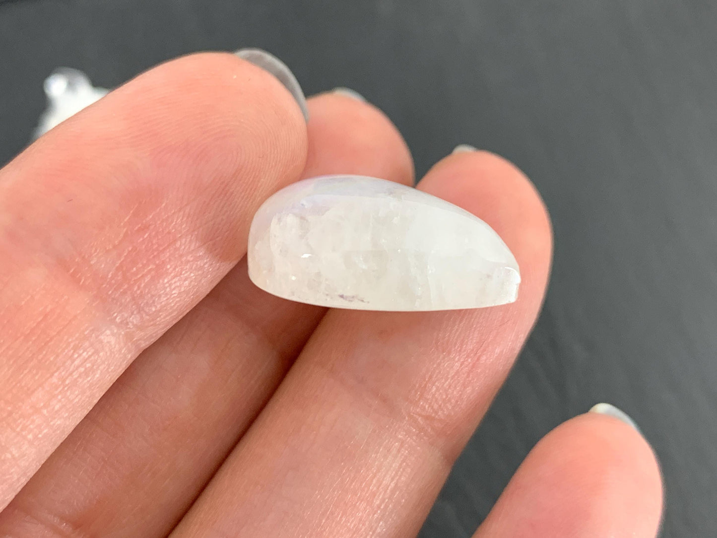 Rainbow Moonstone 20x14x7mm cabochon