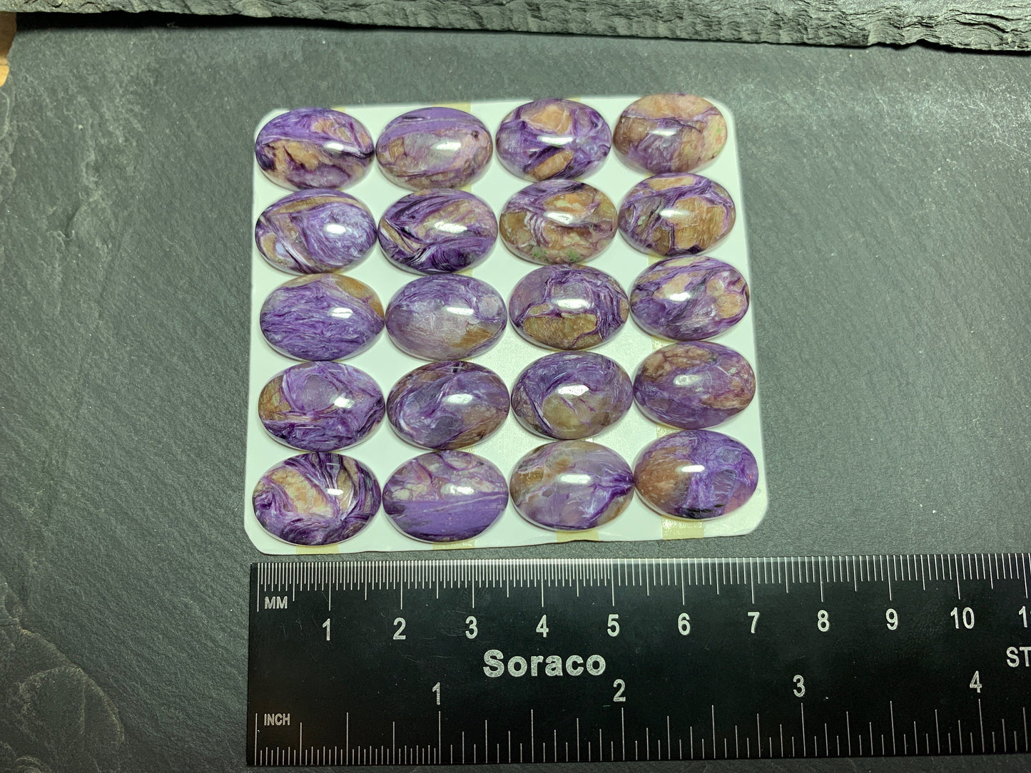Charoite oval 13x18mm cabochon - Calibrated cabochons