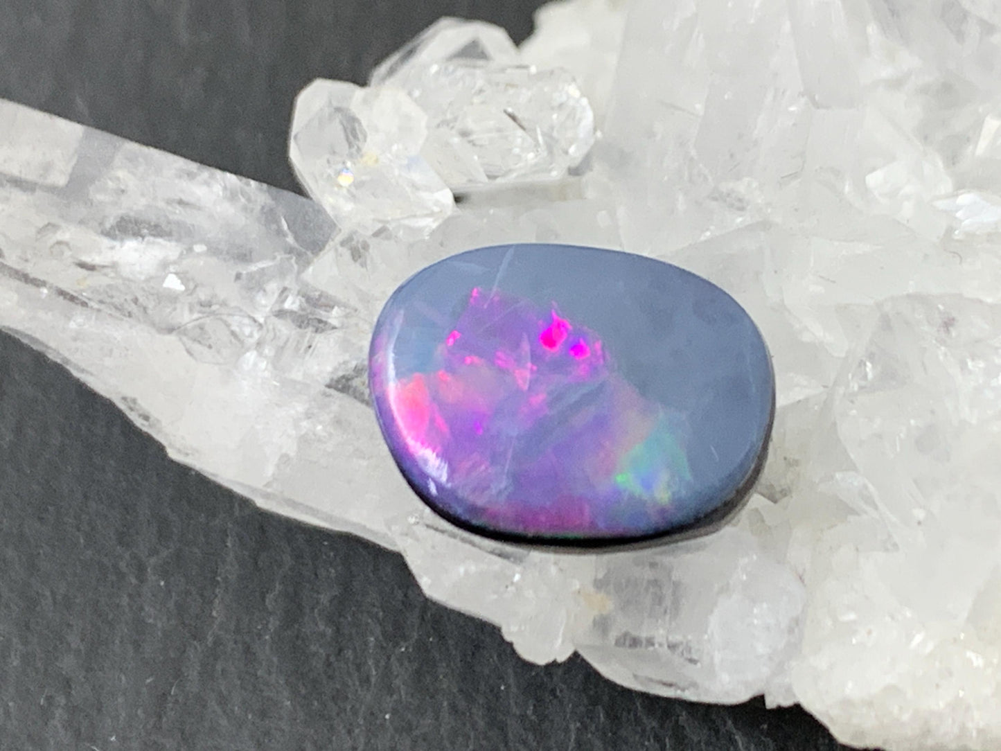 Australian Opal Doublet Cabochon 8x12x4mm - Natural Free Form Gemstone