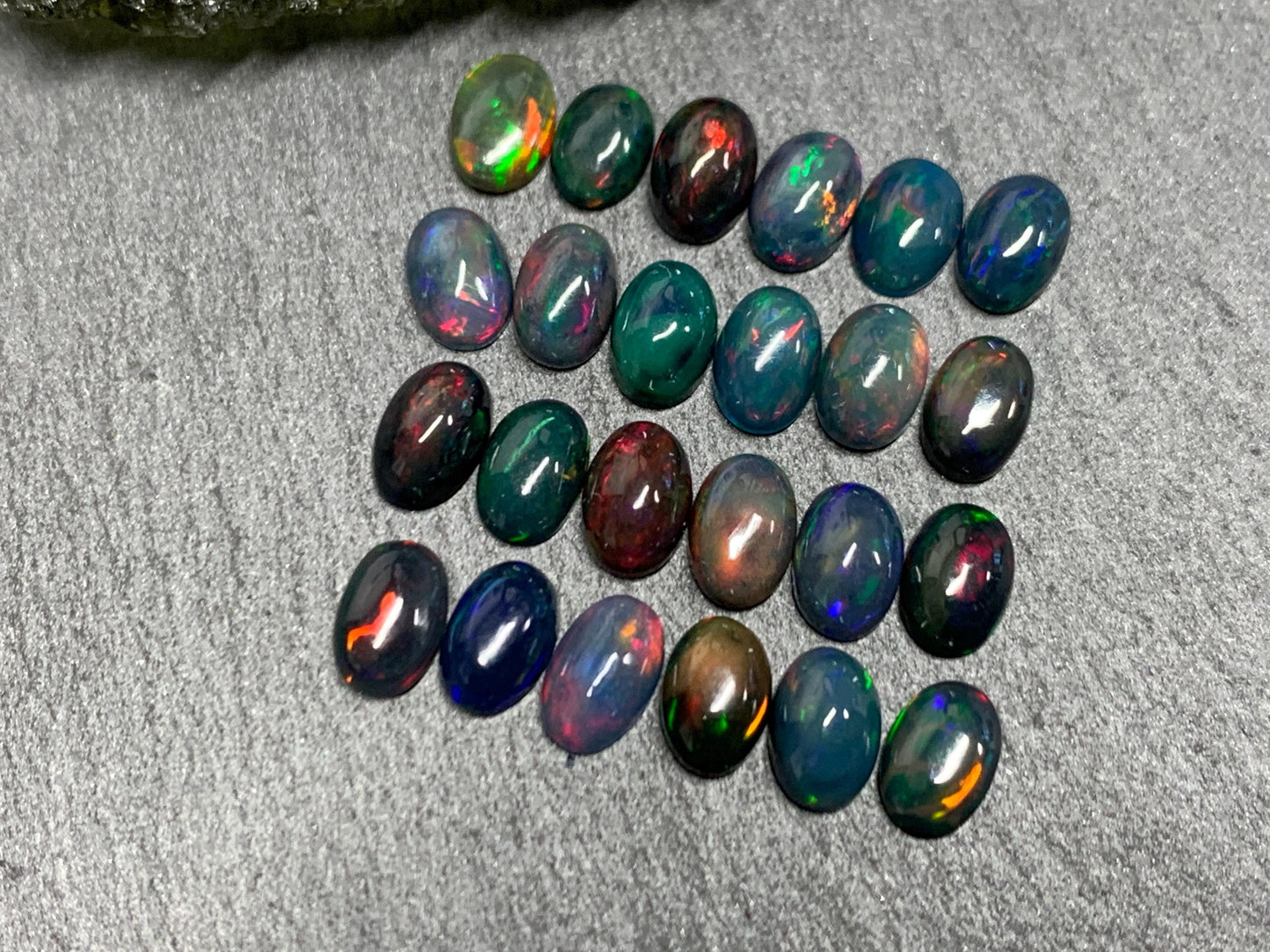 Black Ethiopian Opal 4x6mm cabochon