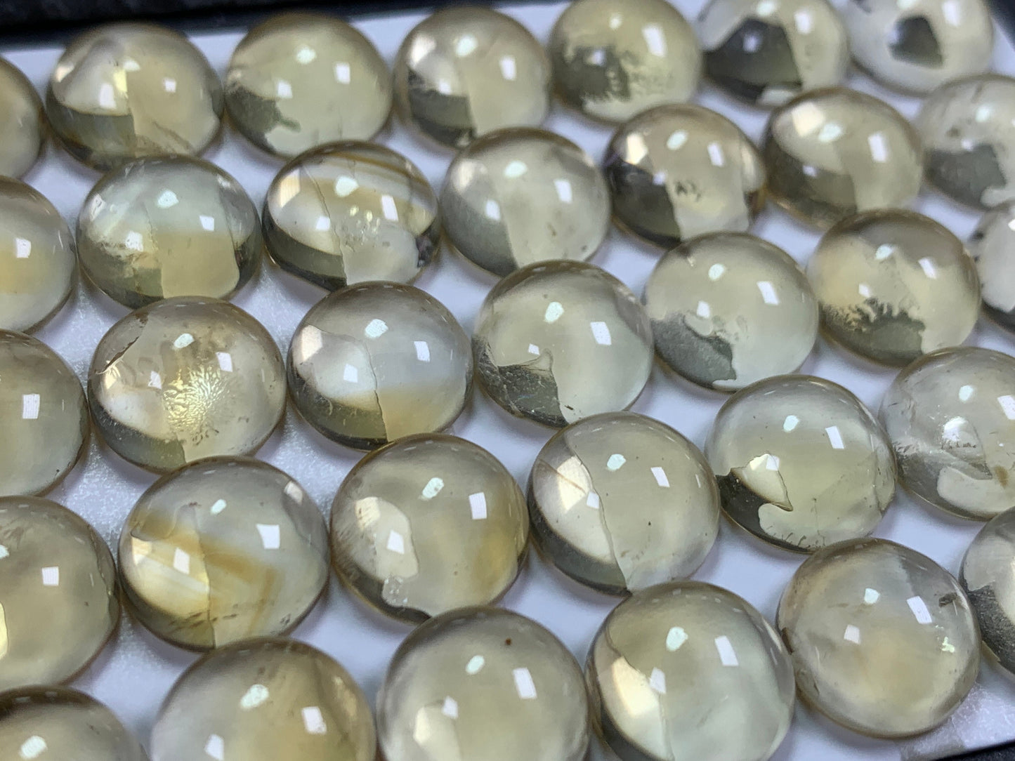 Citrine round 10mm cabochon - Calibrated cabochons