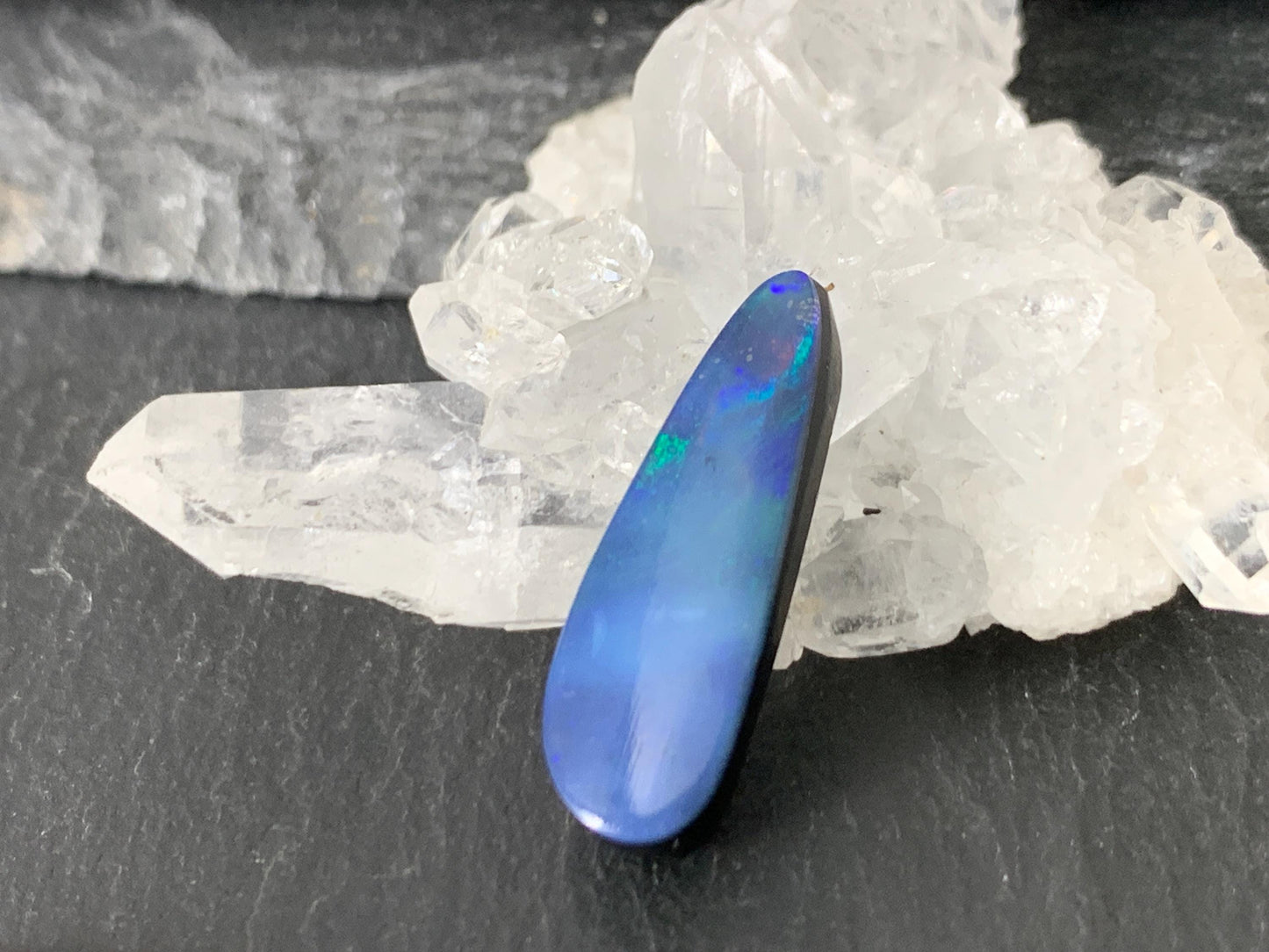 Australian Opal doublet 7x21x4.5mm cabochon