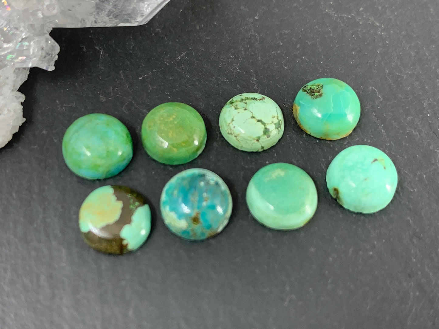 Tibetan Turquoise round 7mm cabochon