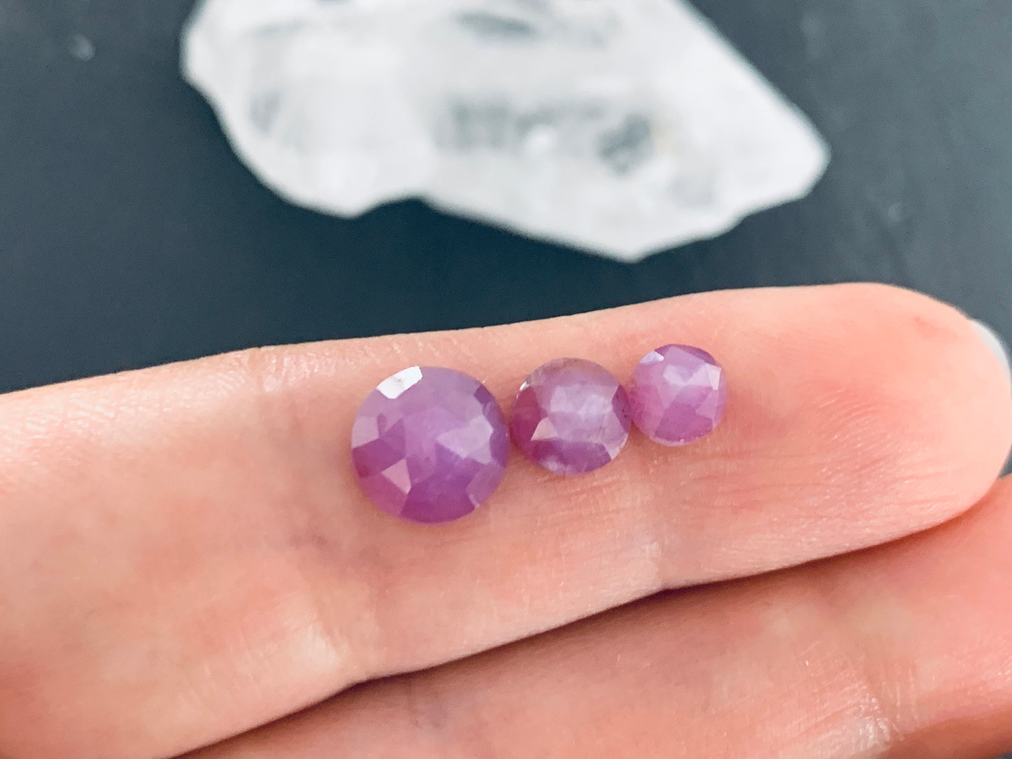 Faceted Silky Star Sapphire round 5mm, 6mm, 8mm cabochon