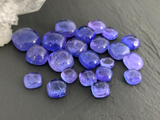 Tanzanite Square Cabochon: 5-9mm Gemstone