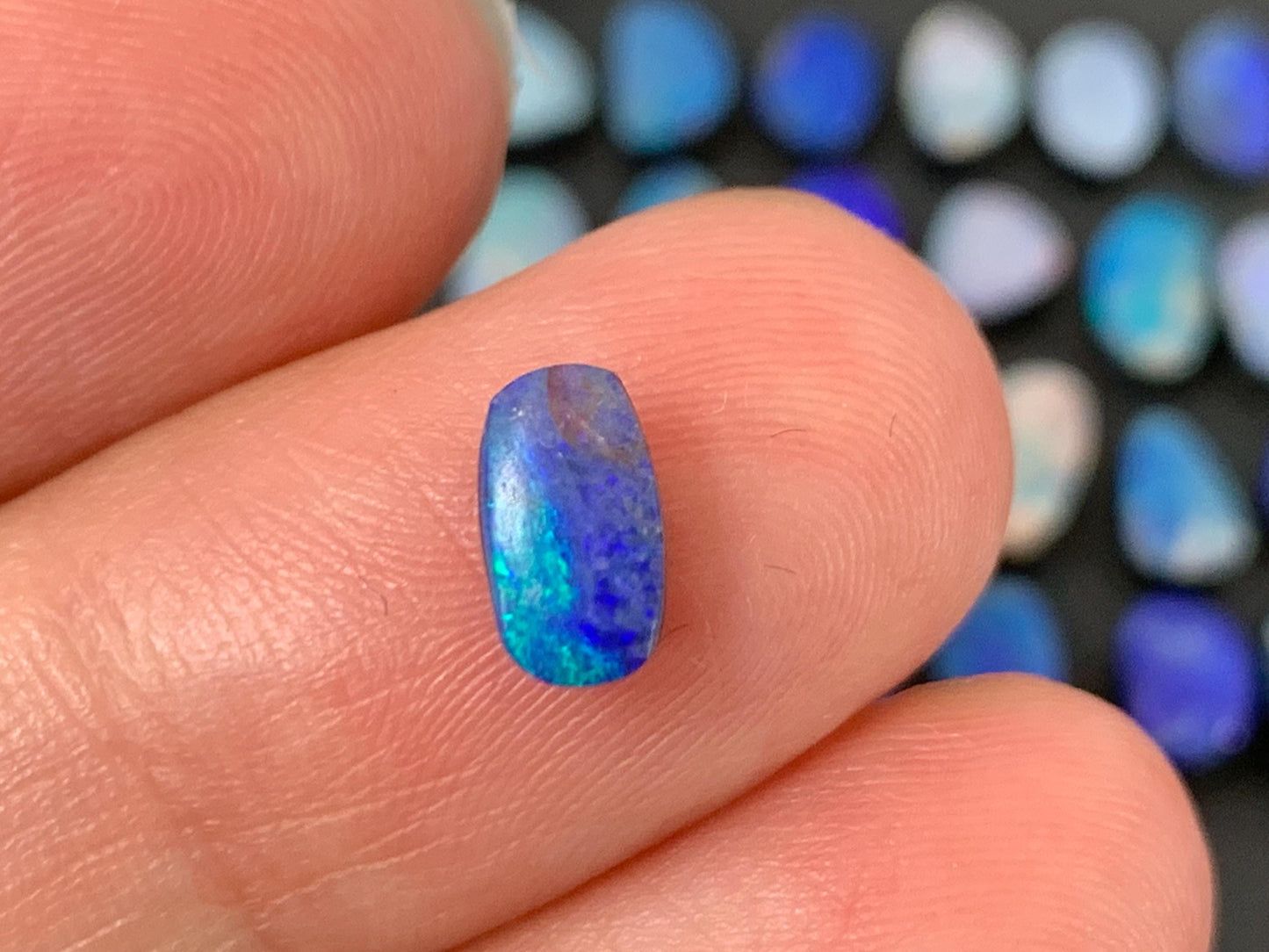 Australian Opal Doublet 6-8mm long cabochon