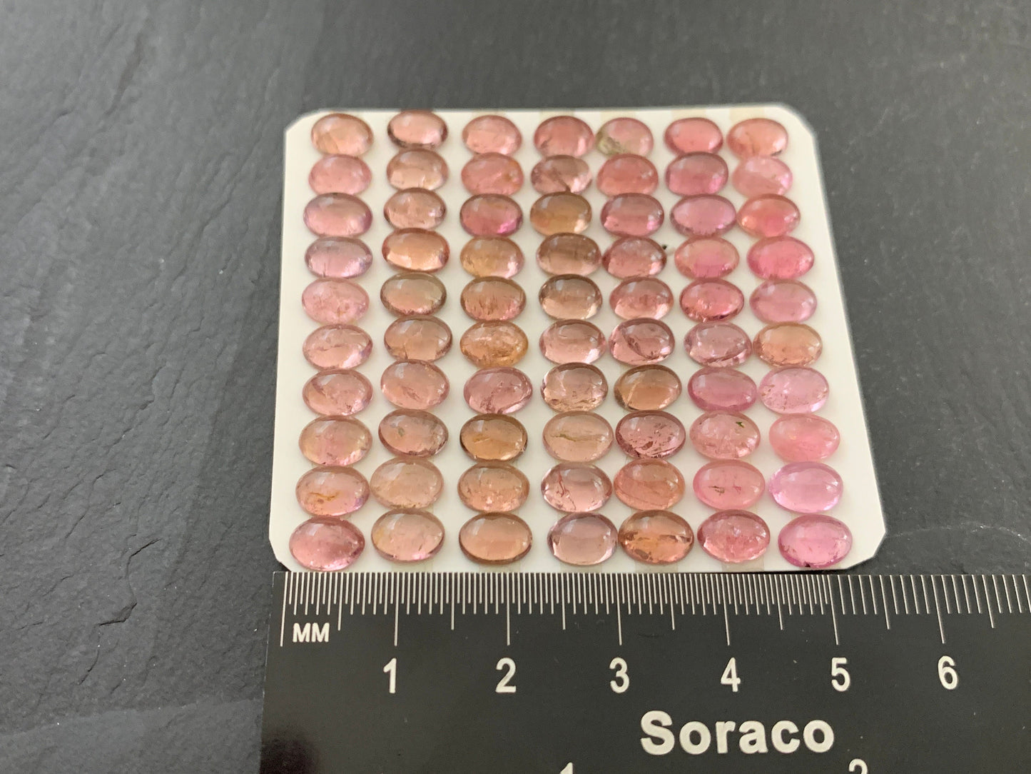 Tourmaline oval 5x7mm cabochon - Calibrated cabochons
