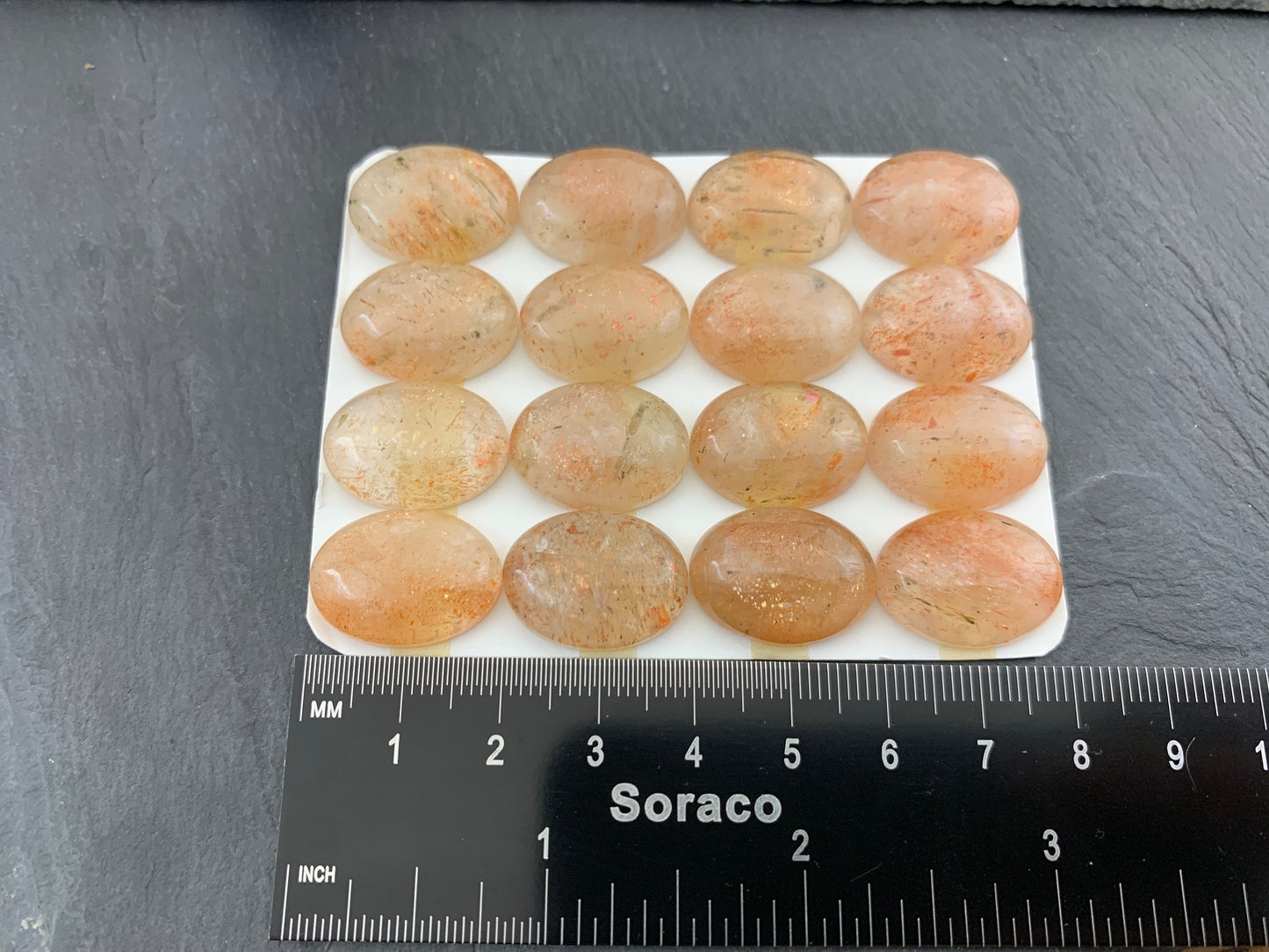 Sunstone oval 15x20mm cabochon - Calibrated cabochons