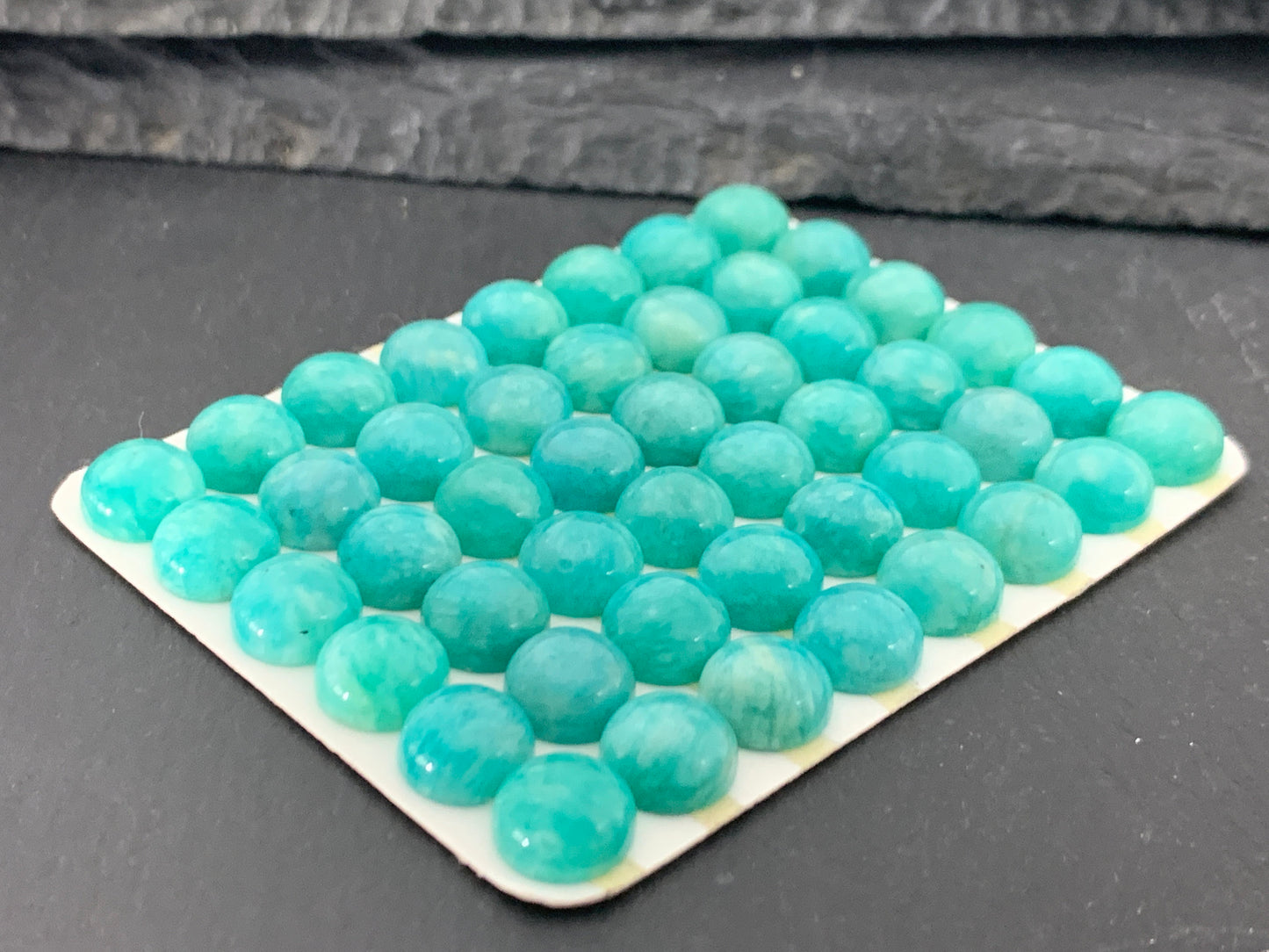 Amazonite round 8mm Cabochon - Calibrated cabochons