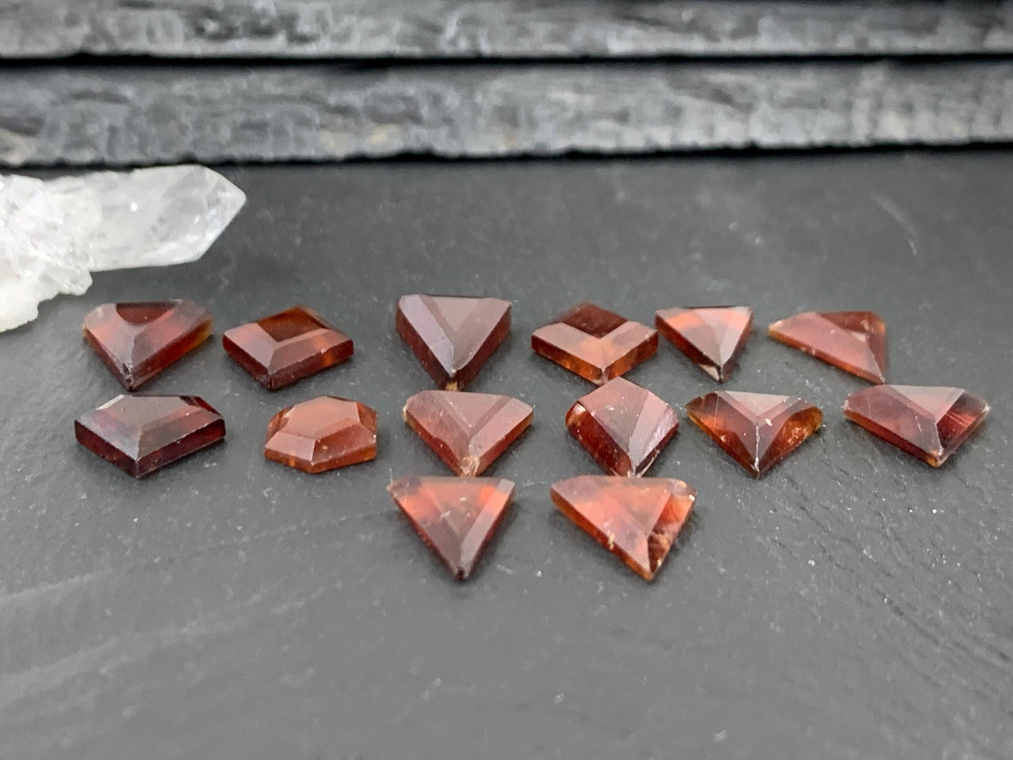 Second quality Hessonite Garnet 10-17mm long cabochon.