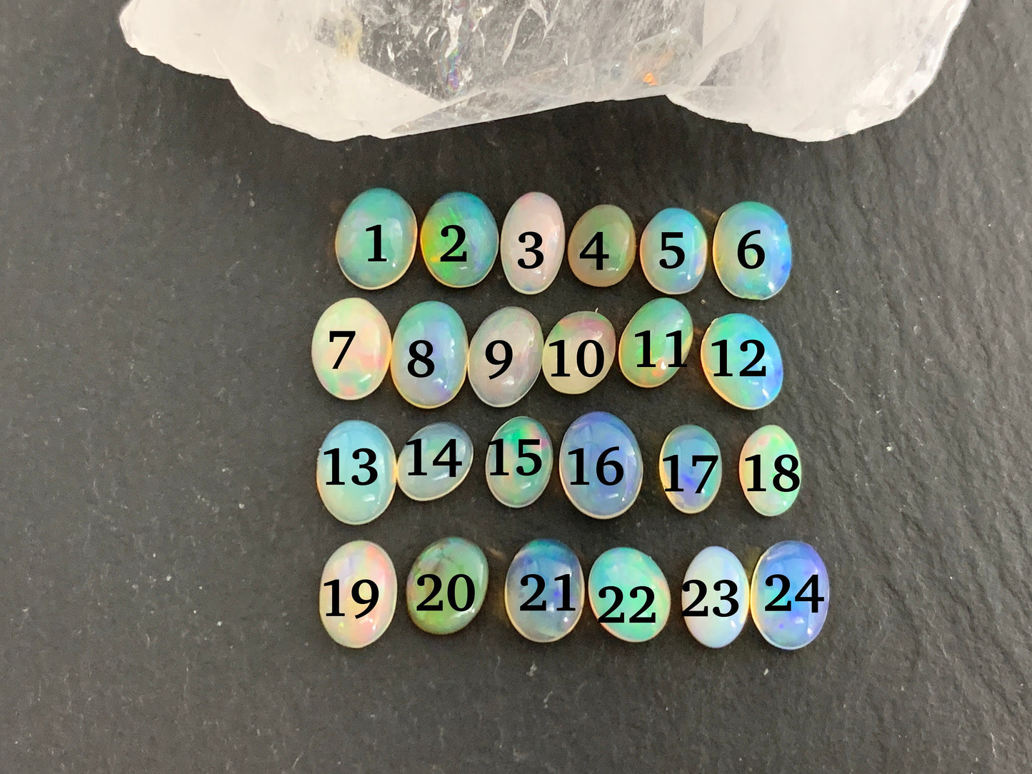 Ethiopian Opal 5-7mm long cabochon