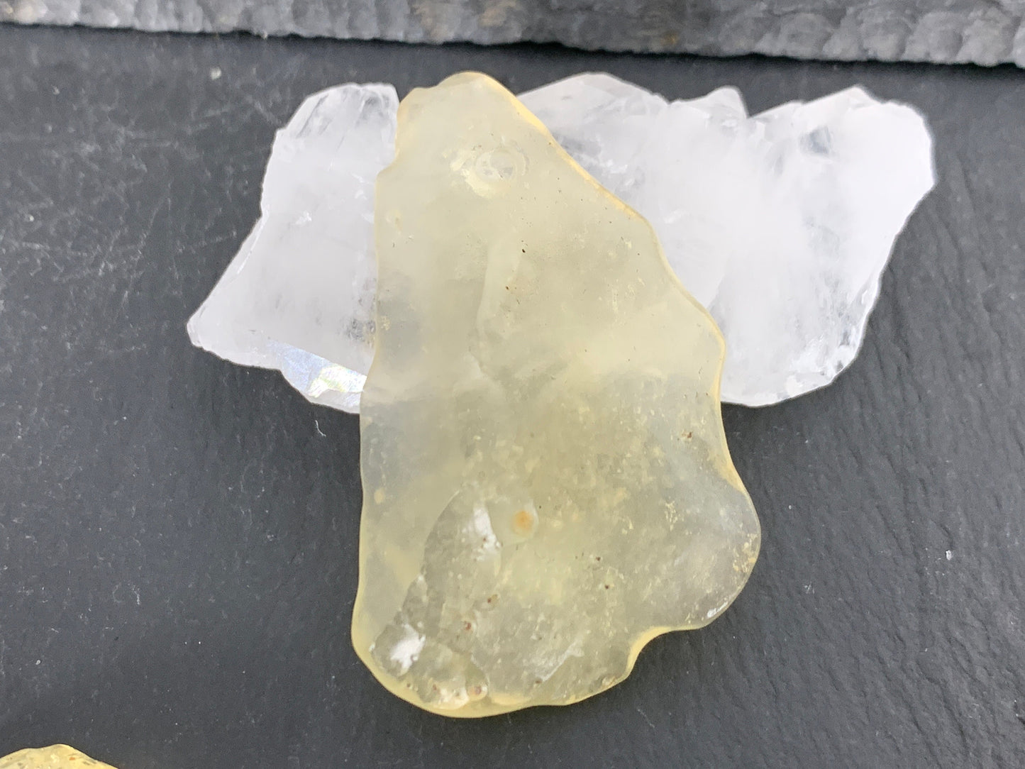 Drilled Libyan Desert Glass 41-54mm long