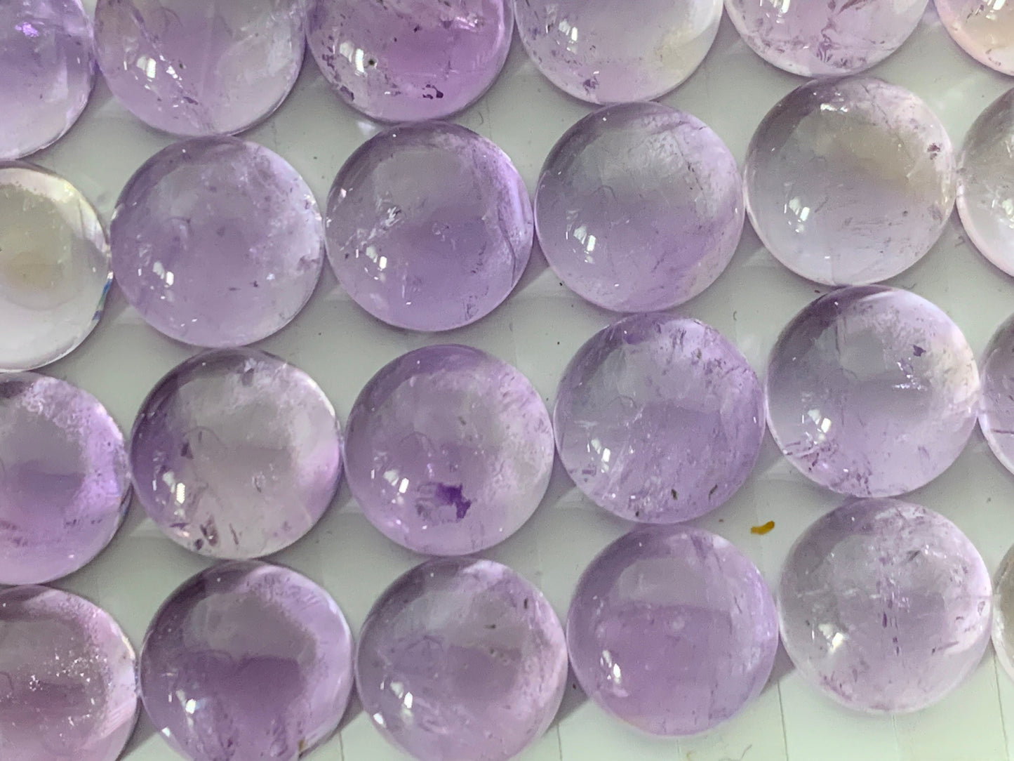 Ametrine round 10mm cabochon - Calibrated cabochons