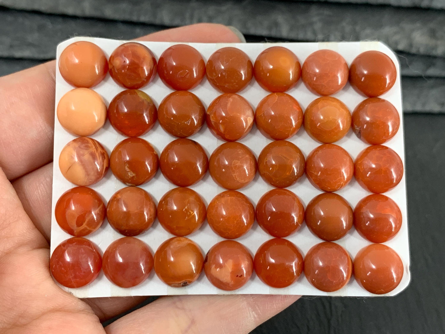 Mexican Opal round 10mm cabochon - Calibrated cabochons