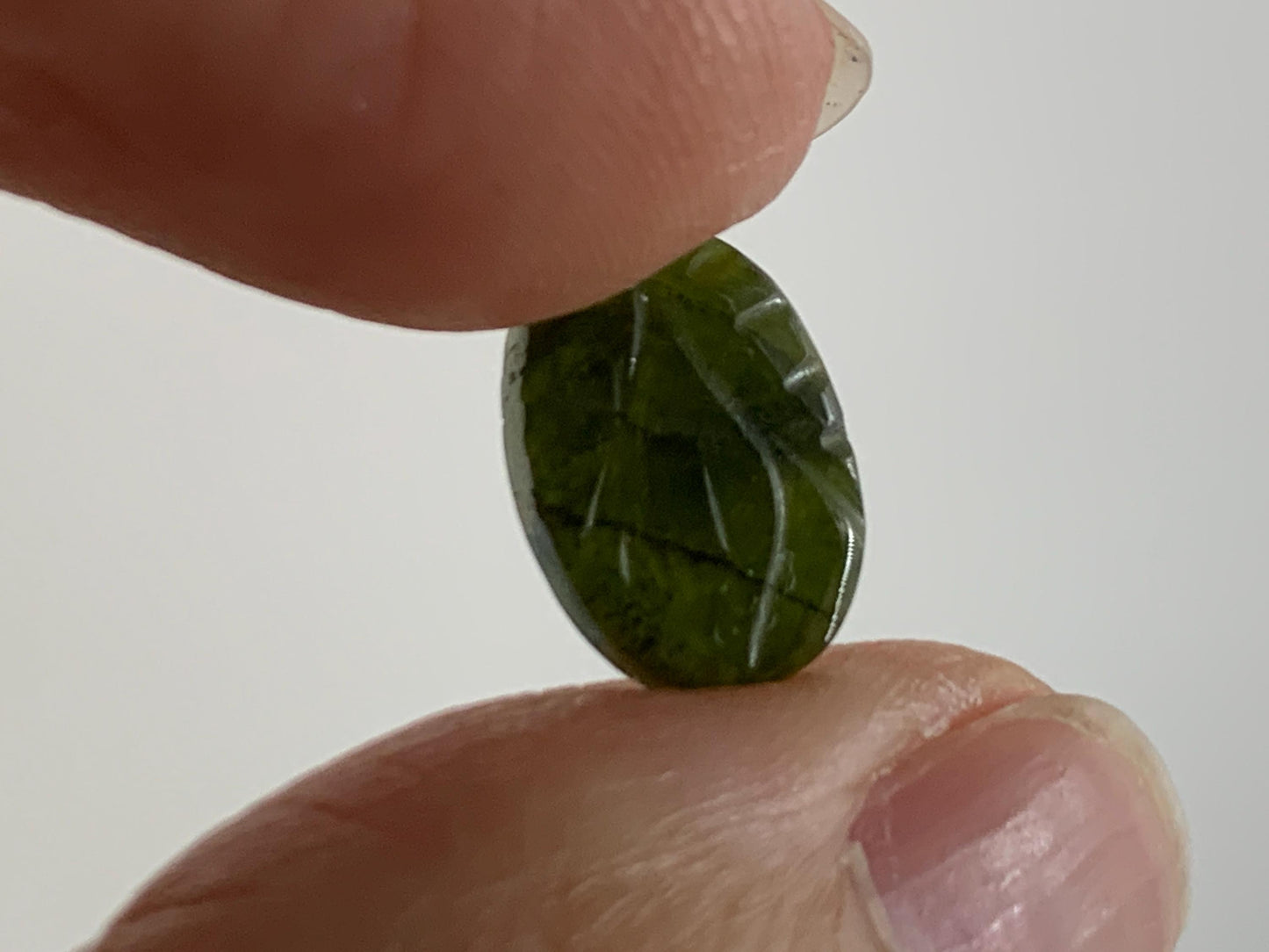Carved Tourmaline 8x12x25mm cabochon