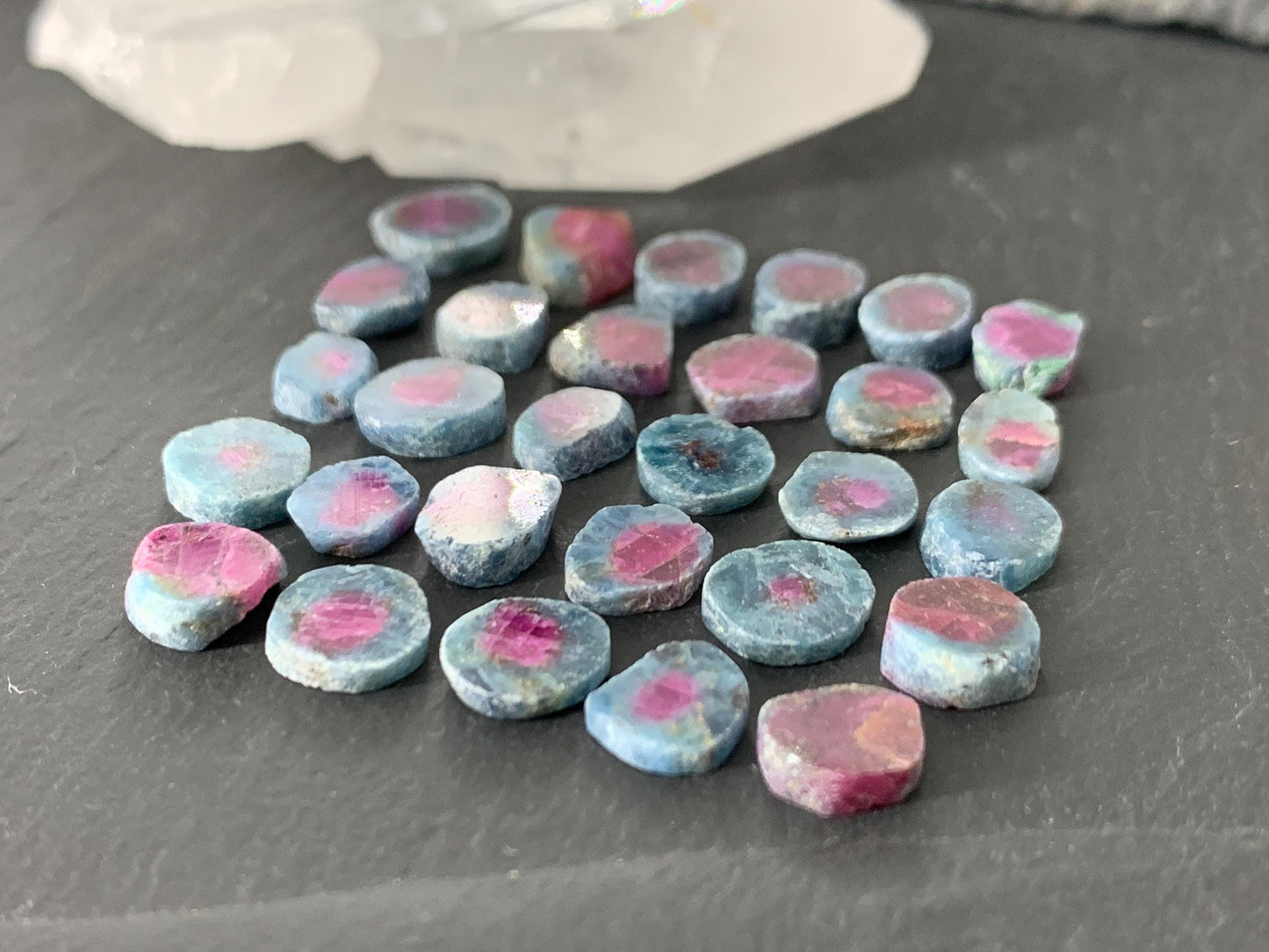 Watermelon Ruby 7mm long slice
