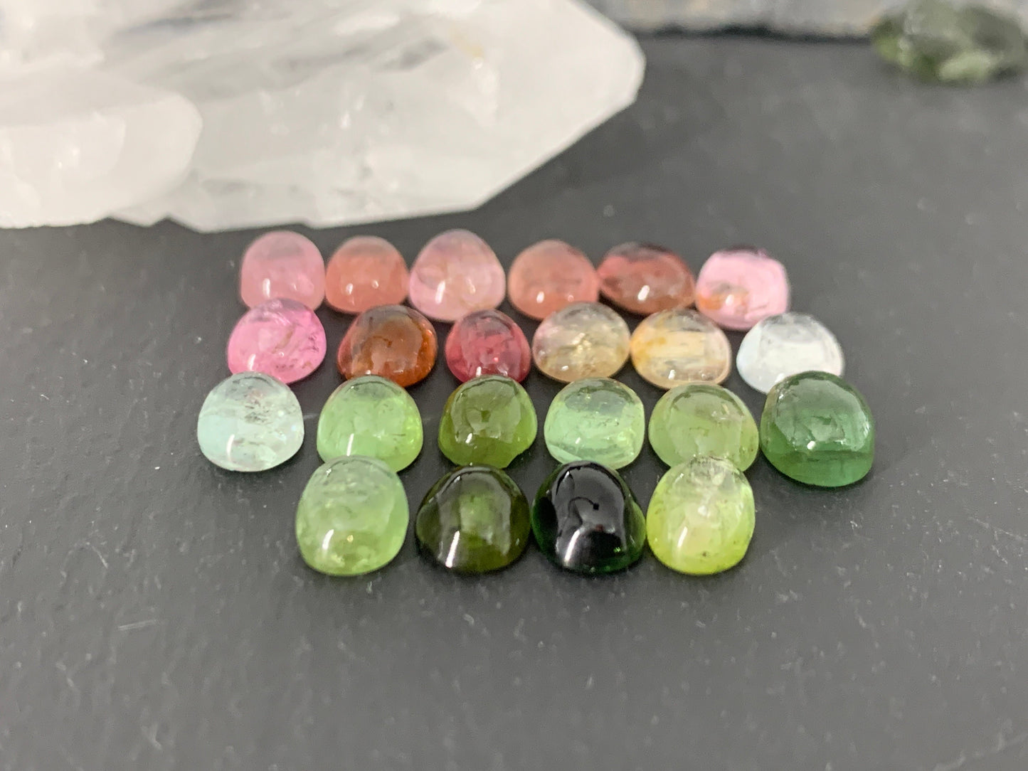 Tourmaline oval 5x7mm cabochon/ select your cabochon