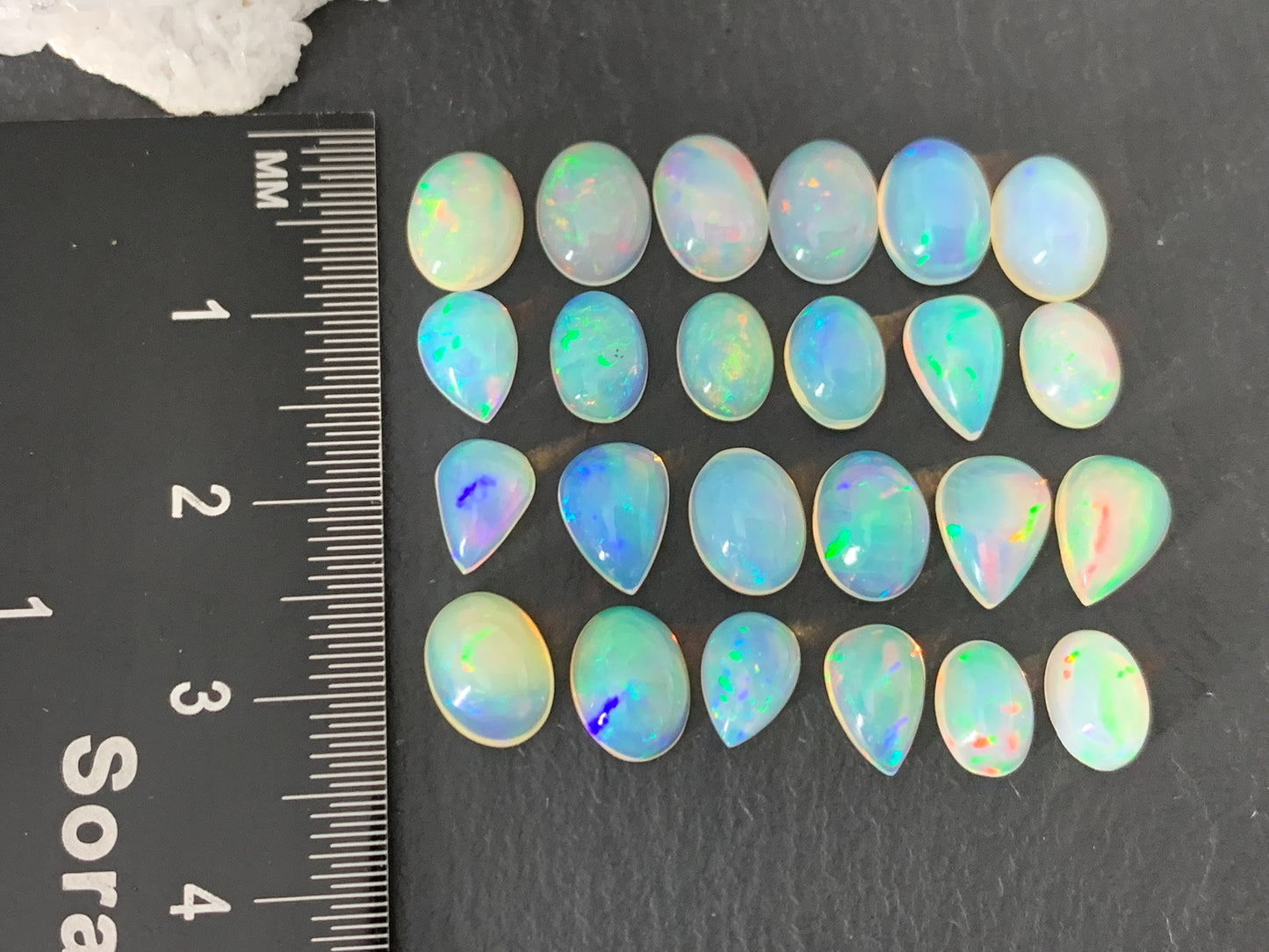 Ethiopian Opal 7-8mm long cabochon-