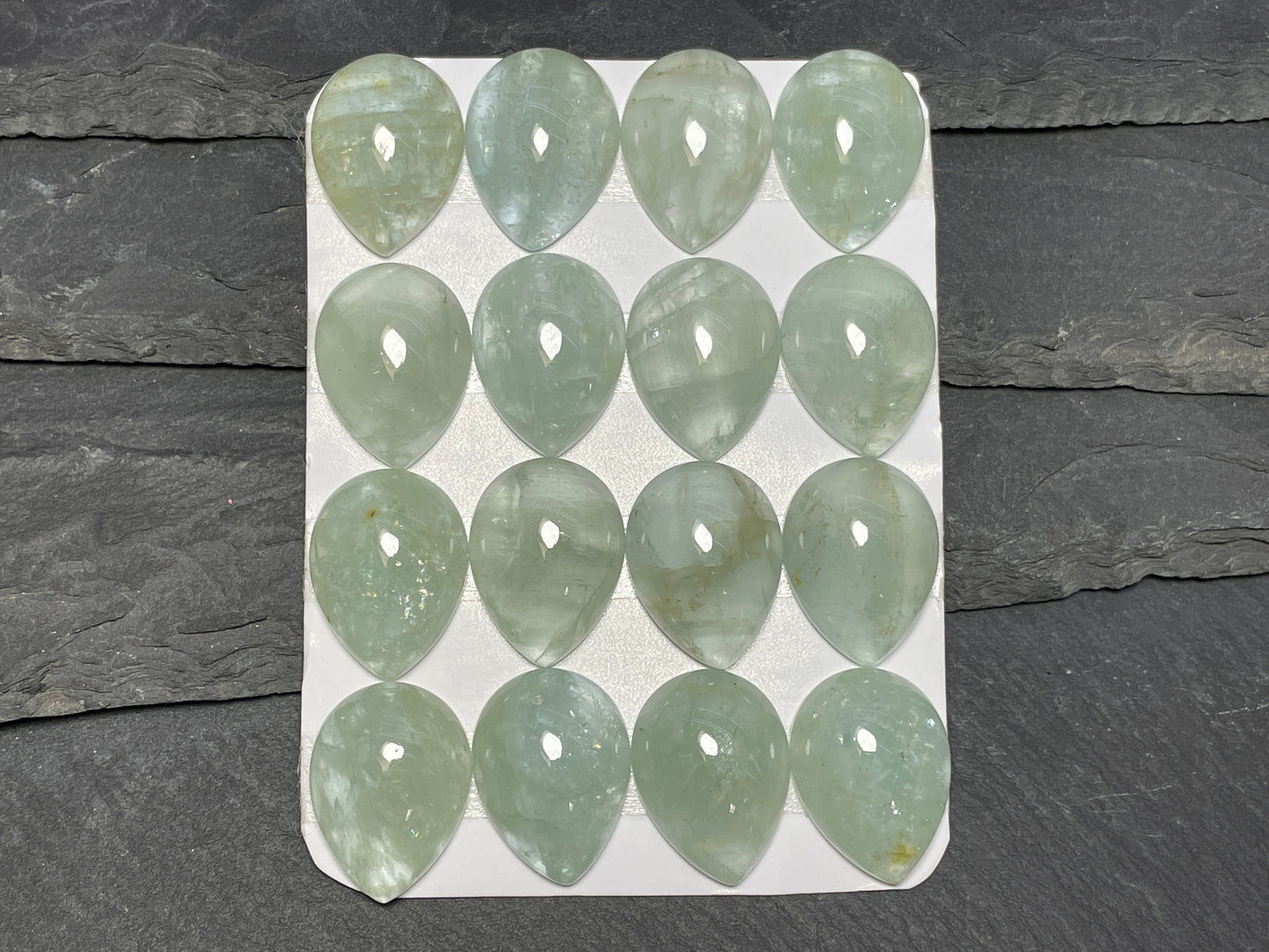 Aquamarine pear 15x20mm cabochon - Calibrated cabochons