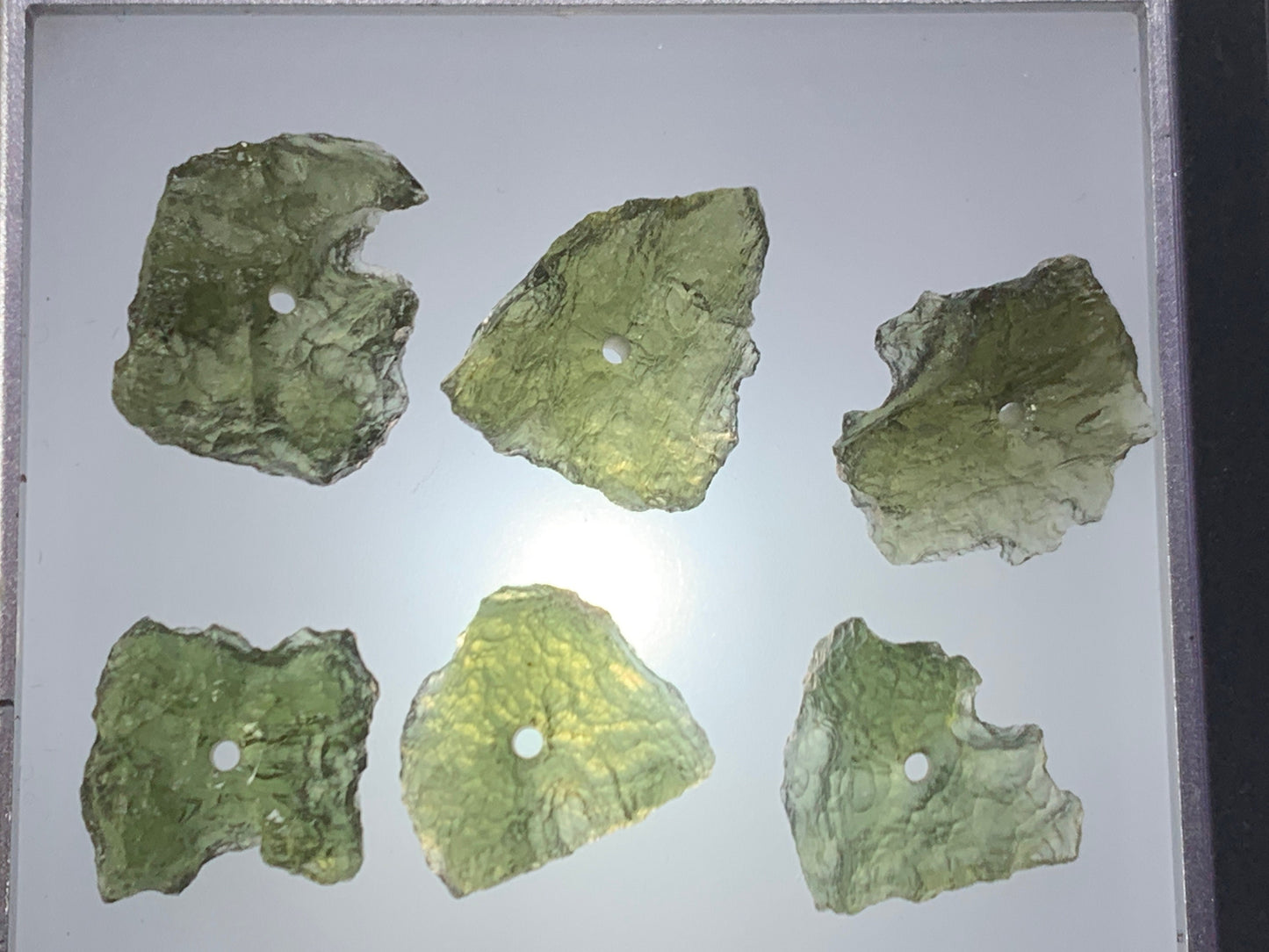 Raw Moldavite beads 12-16mm long - buy by piece