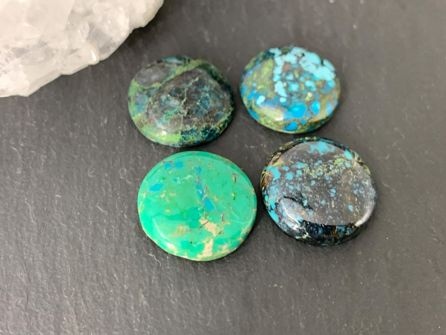 Tibetan Turquoise round 15mm cabochon