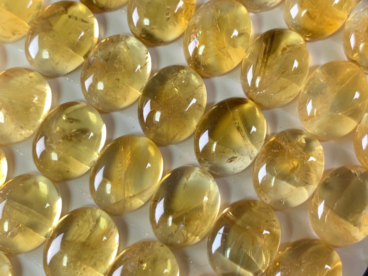 Citrine oval 8x10mm cabochon - Calibrated cabochons