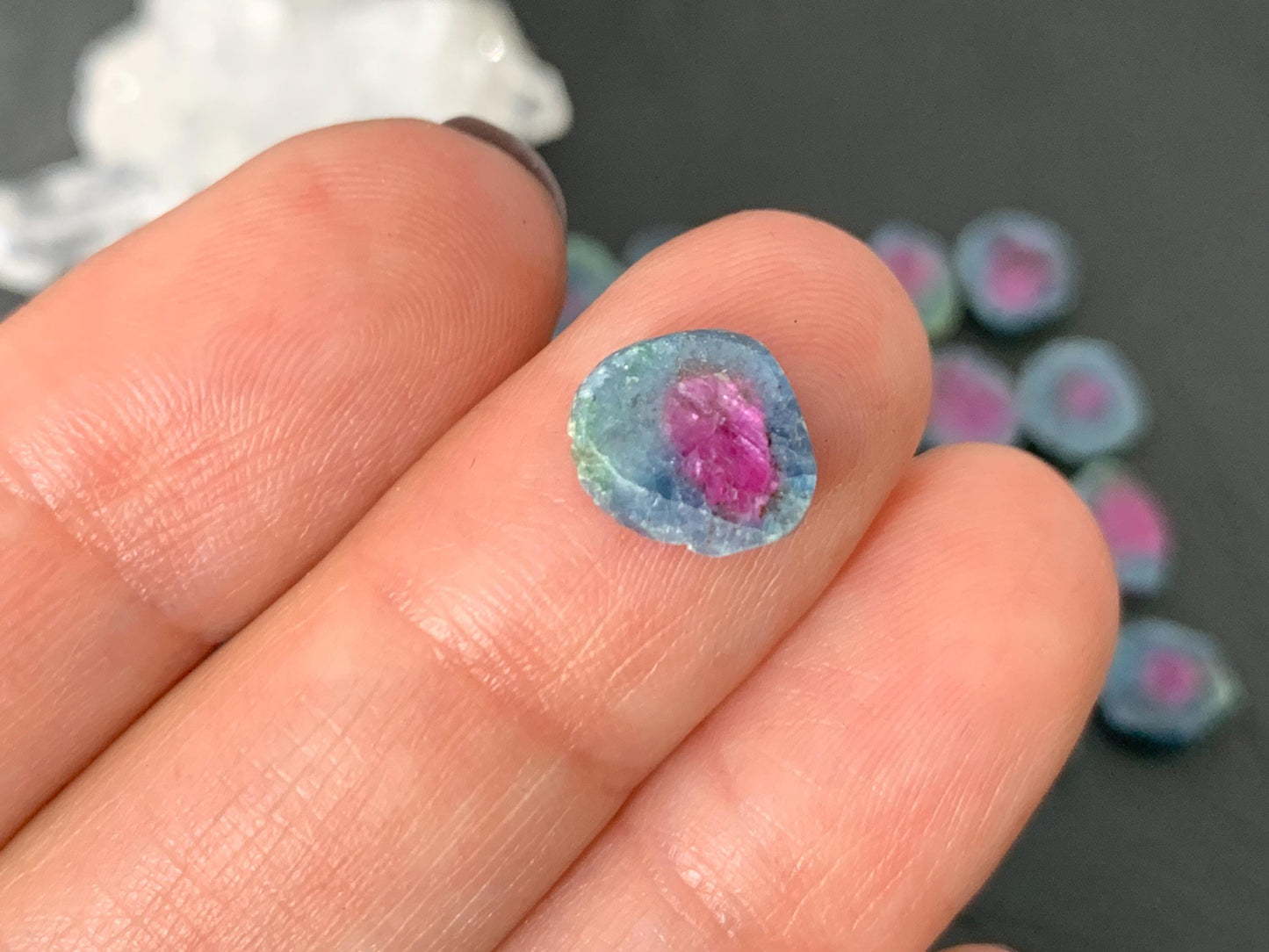 Watermelon Ruby 8-10mm long slice
