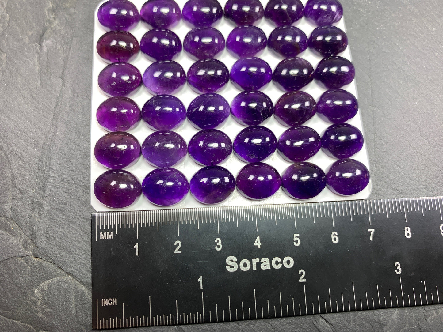 Amethyst Oval 10x12mm cabochon - Calibrated cabochons