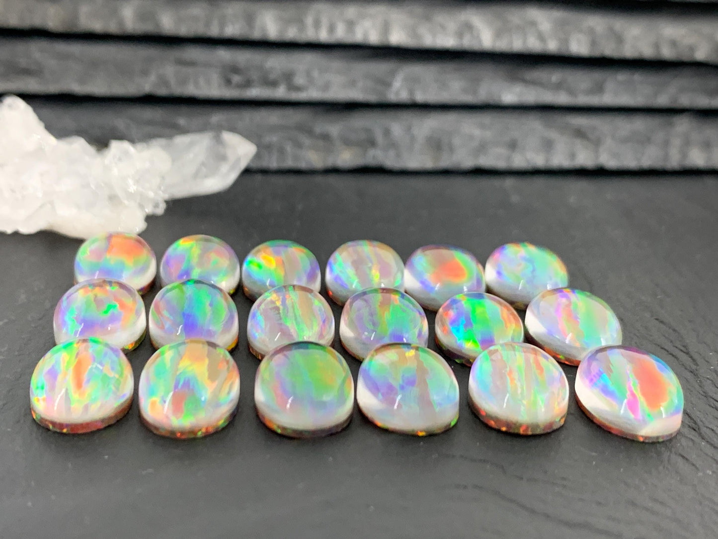 Aurora Opal Oval 10x14mm Cabochons, Colorful cabochons