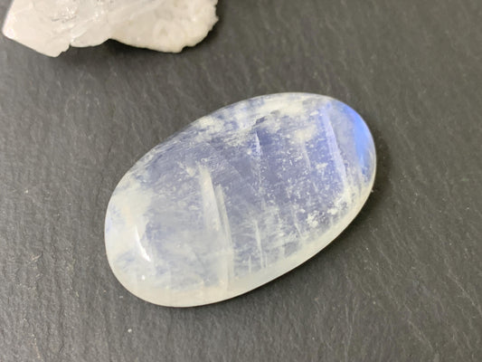 Rainbow Moonstone 31x19x7mm cabochon