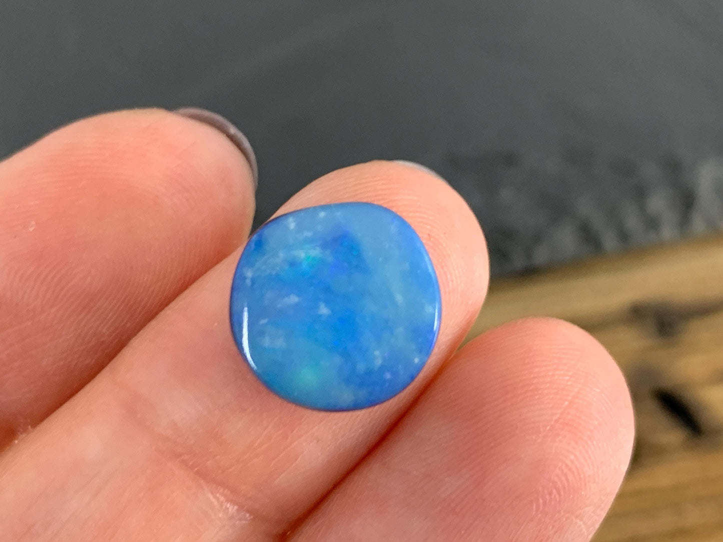 Australian Opal doublet 11x12x5mm cabochon