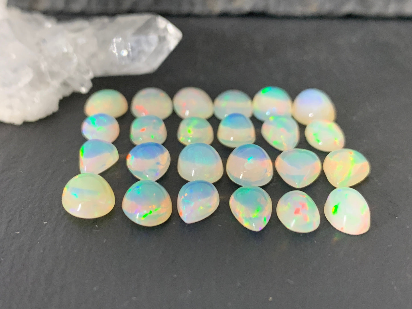 Ethiopian Opal 7-8mm long cabochon-