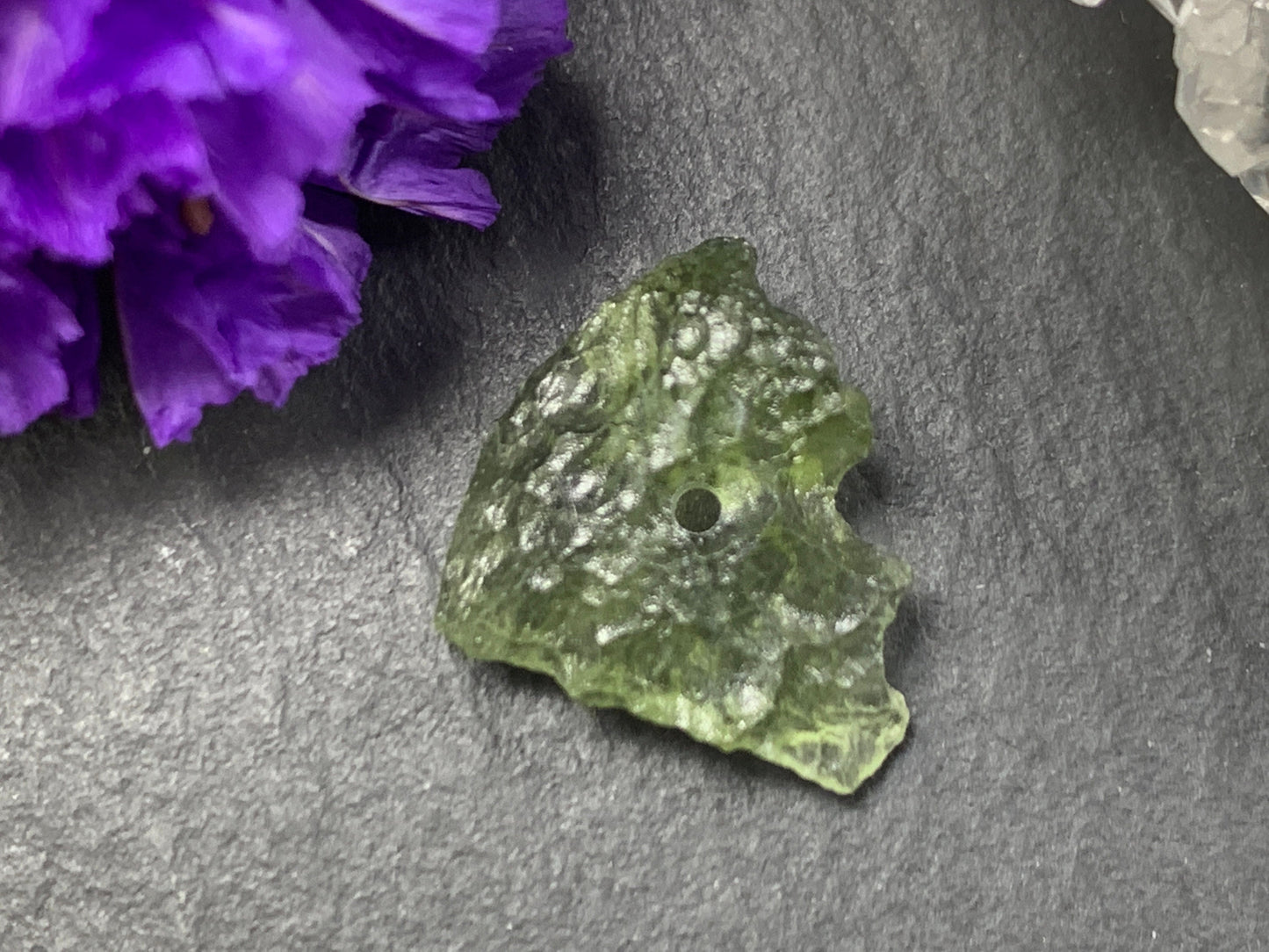 Raw Moldavite beads 12-16mm long - buy by piece
