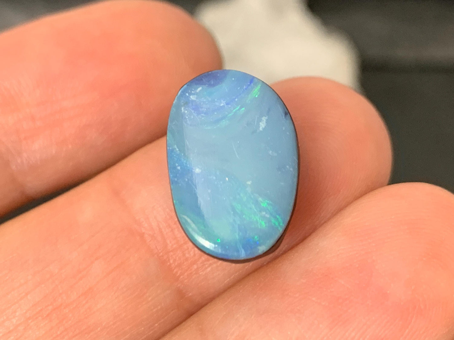Australian Opal doublet 10.5x15x4.5mm cabochon