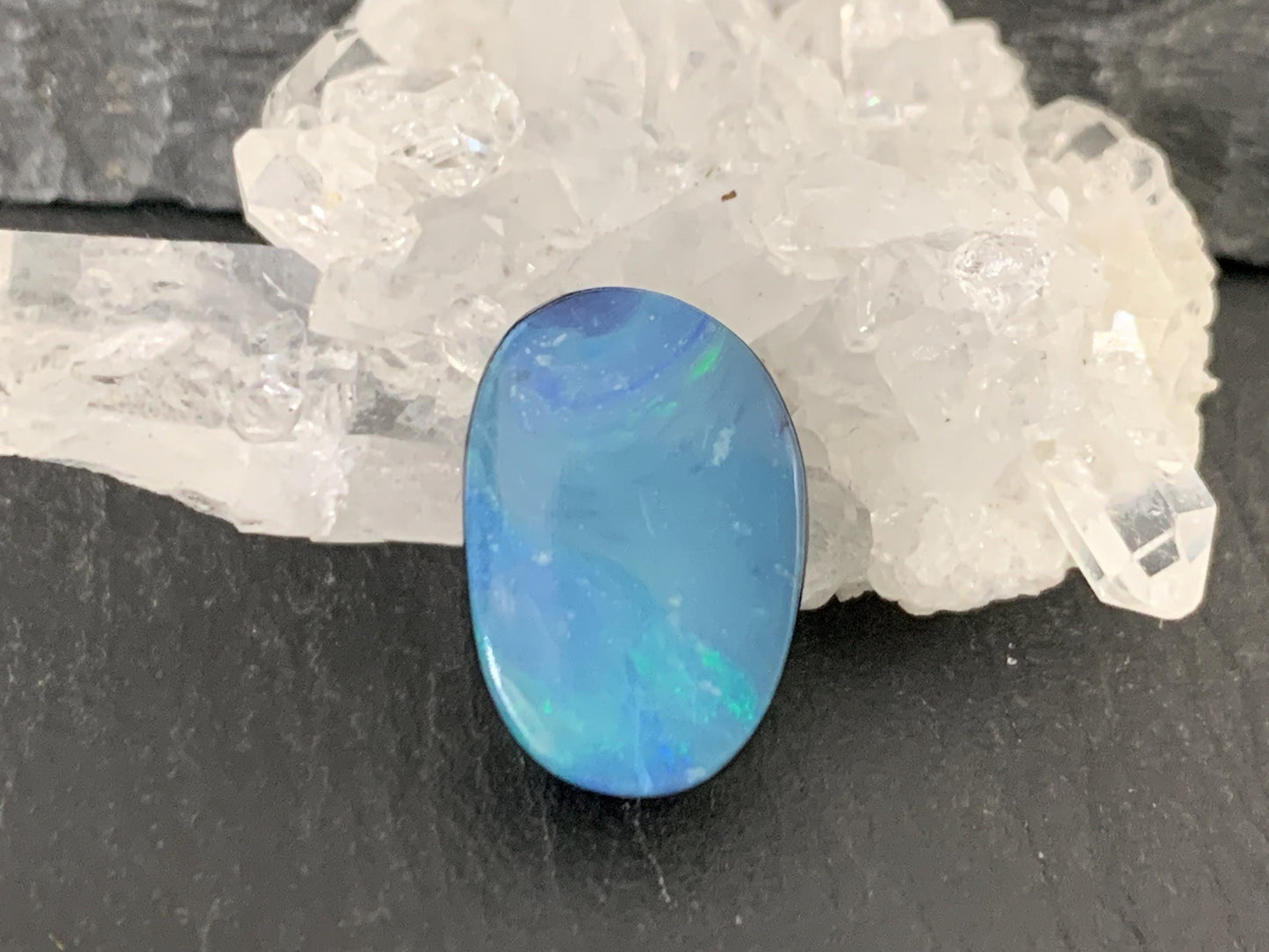 Australian Opal doublet 10.5x15x4.5mm cabochon