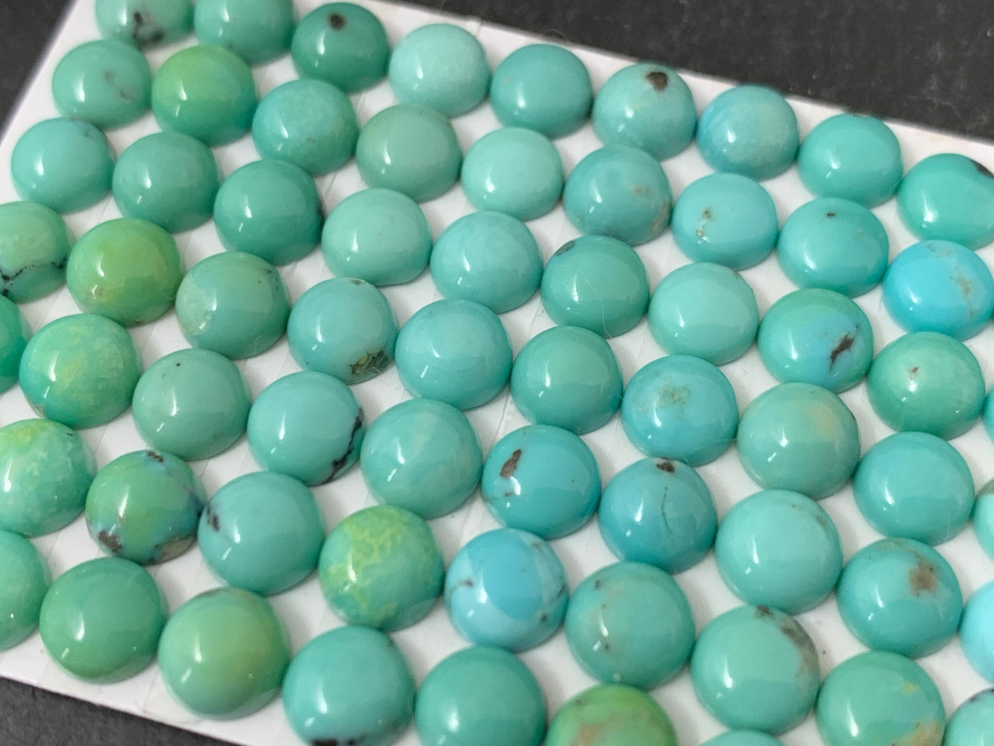 Turquoise round 6mm cabochon - Calibrated cabochons