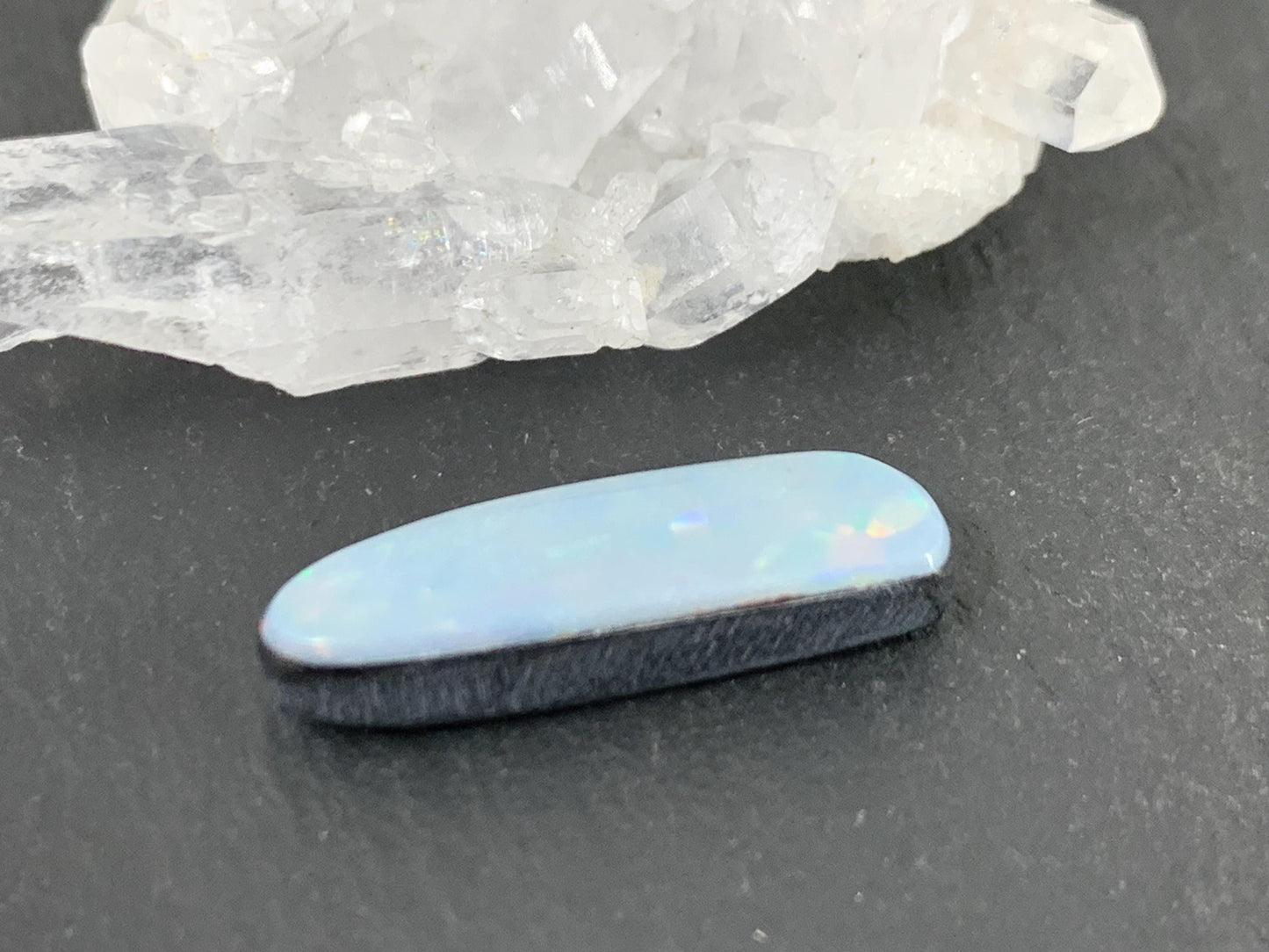 Australian Opal Doublet Natural Opal Gem 6x20x4mm Cabochon Stone Free Form