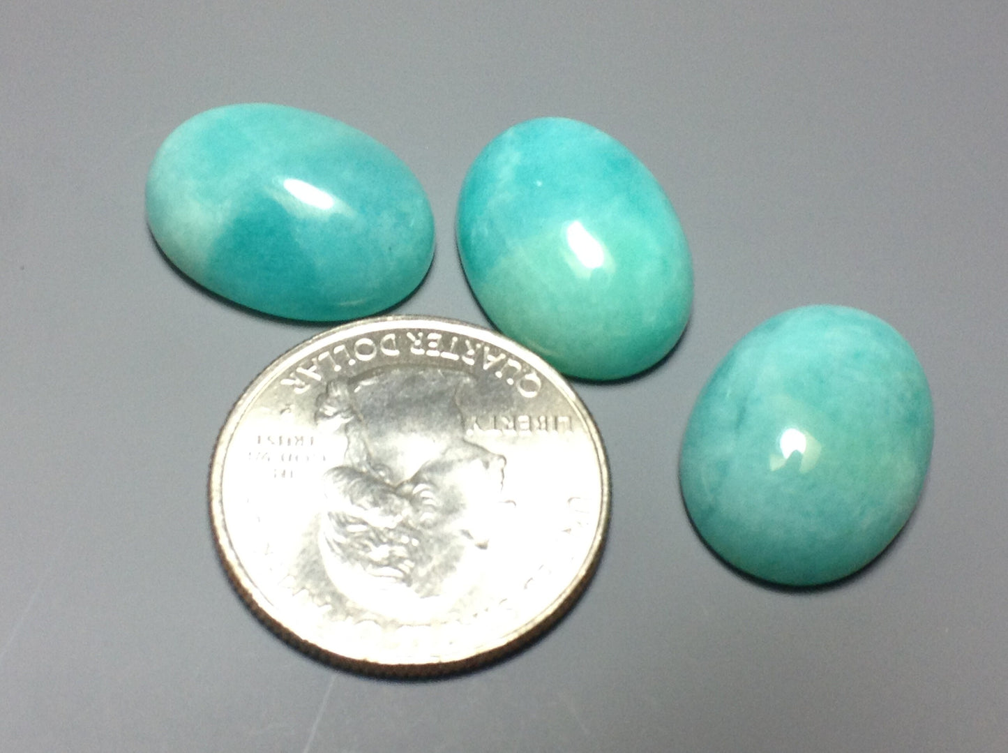 Amazonite oval 15x20mm cabochon - Calibrated cabochons