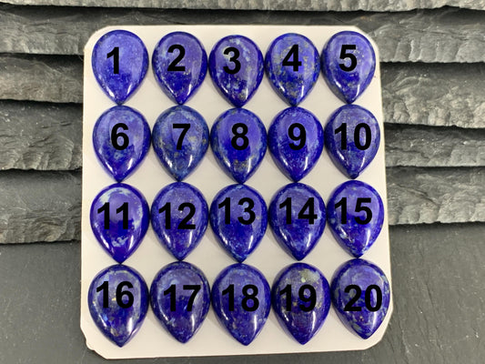 Lapis Lazuli pear 12x16mm cabochon - Calibrated cabochons
