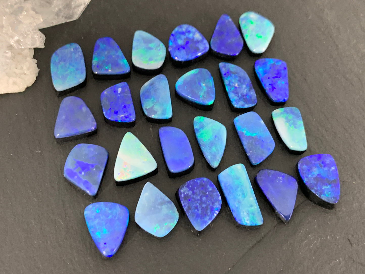 Australian Opal doublet 10-14mm long cabochon
