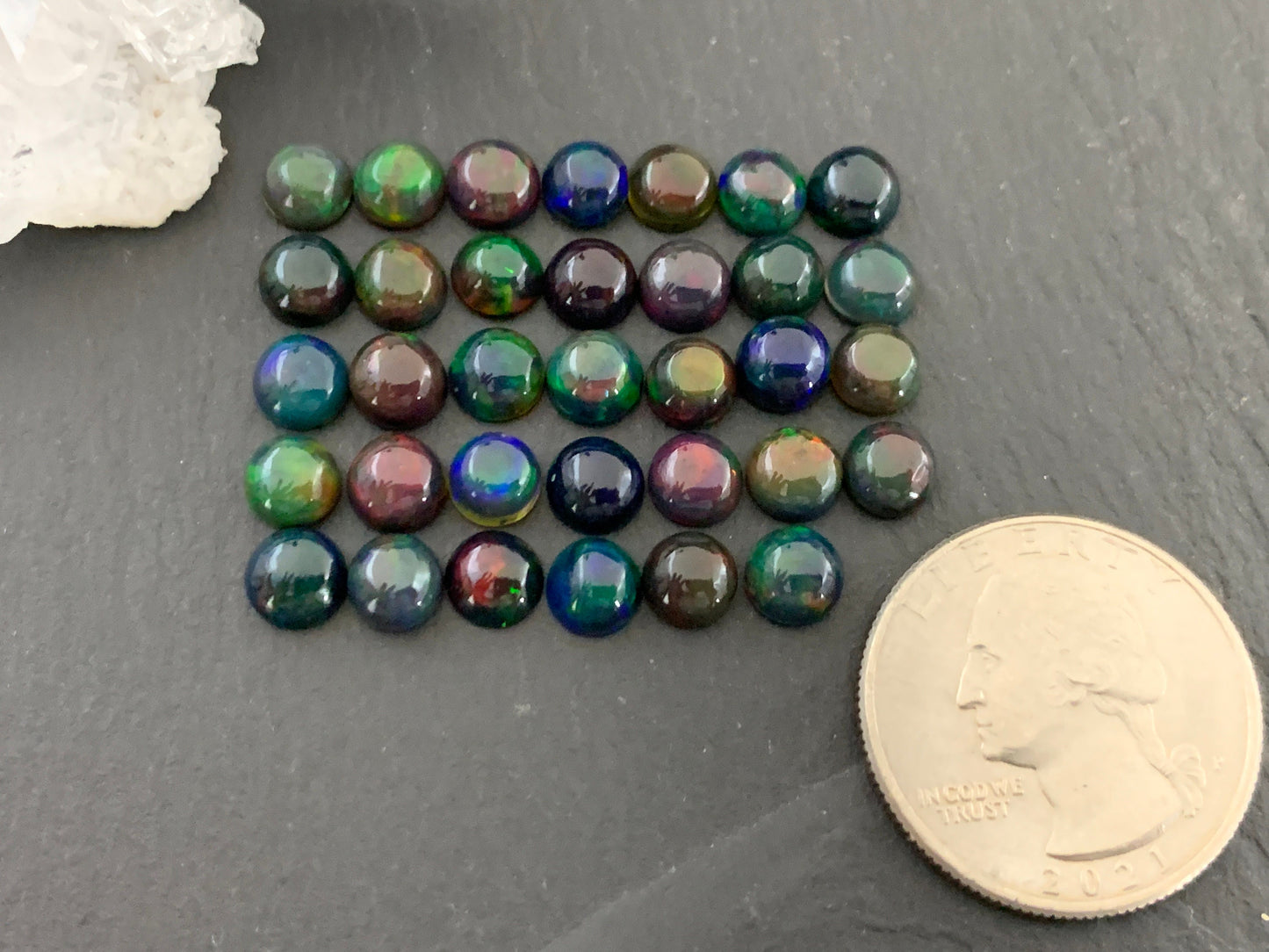 Ethiopian Opal round 6mm cabochon
